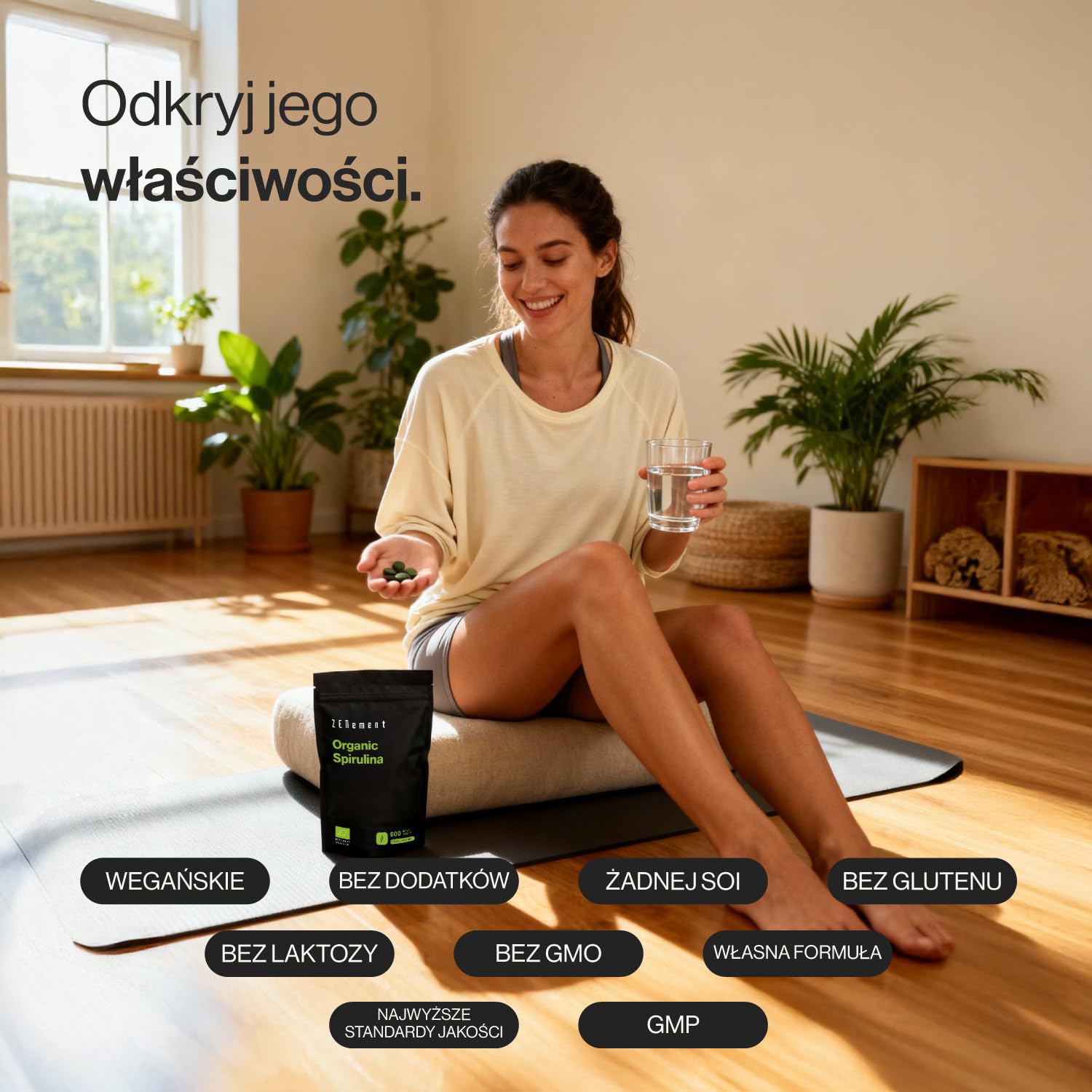 600 Tabletek Spiruliny Organicznej – 100% Czyste Algi o Wysokiej Czystości – 3000 mg na Dawkę – Sycąca i Detox – Bogata w Białko Roślinne – Bez Dodatków i Alergenów
