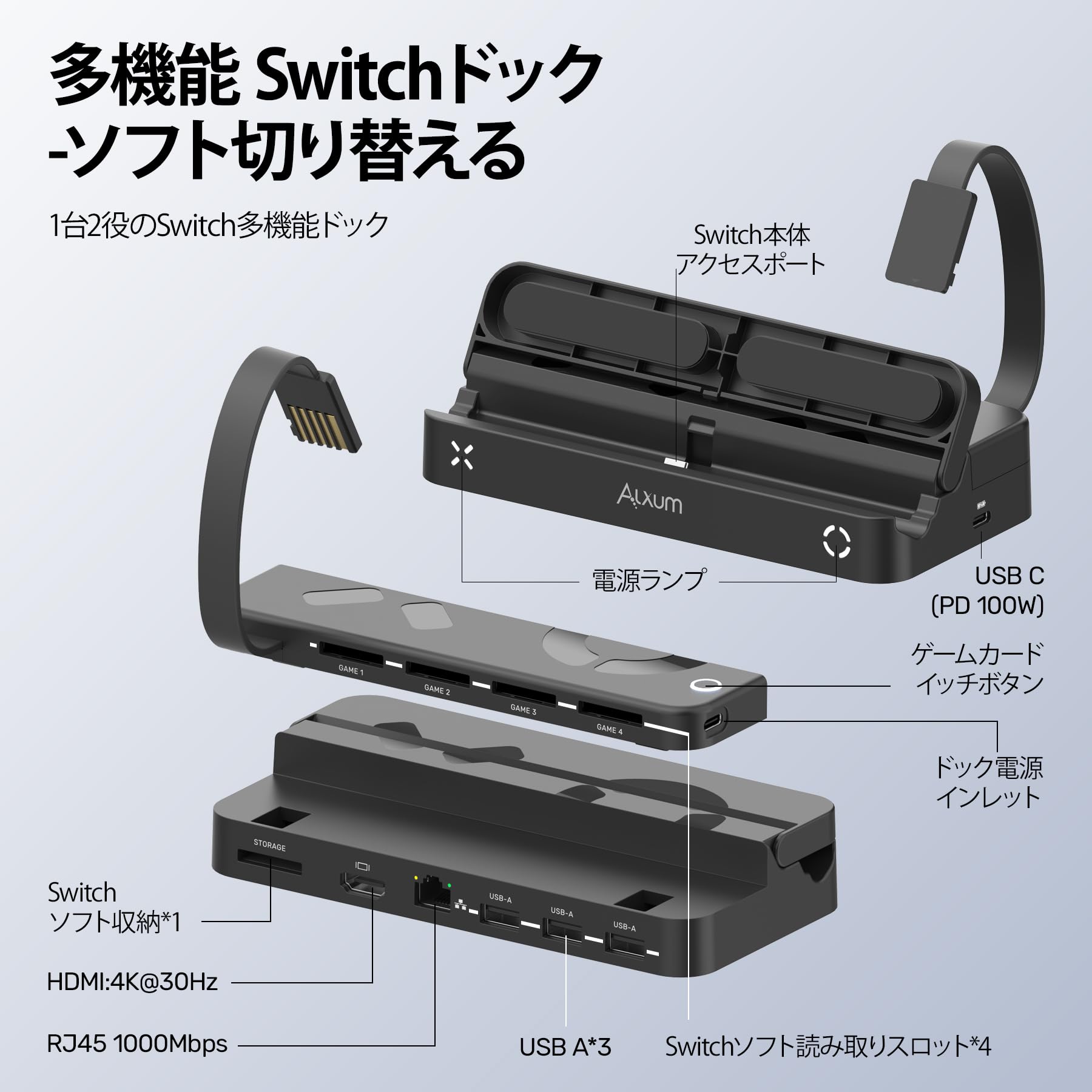 Alxum Switch多機能ドックサムネイル2