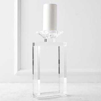 Z Gallerie Linx Pillar Holder,Clear,MediumCandles not Included