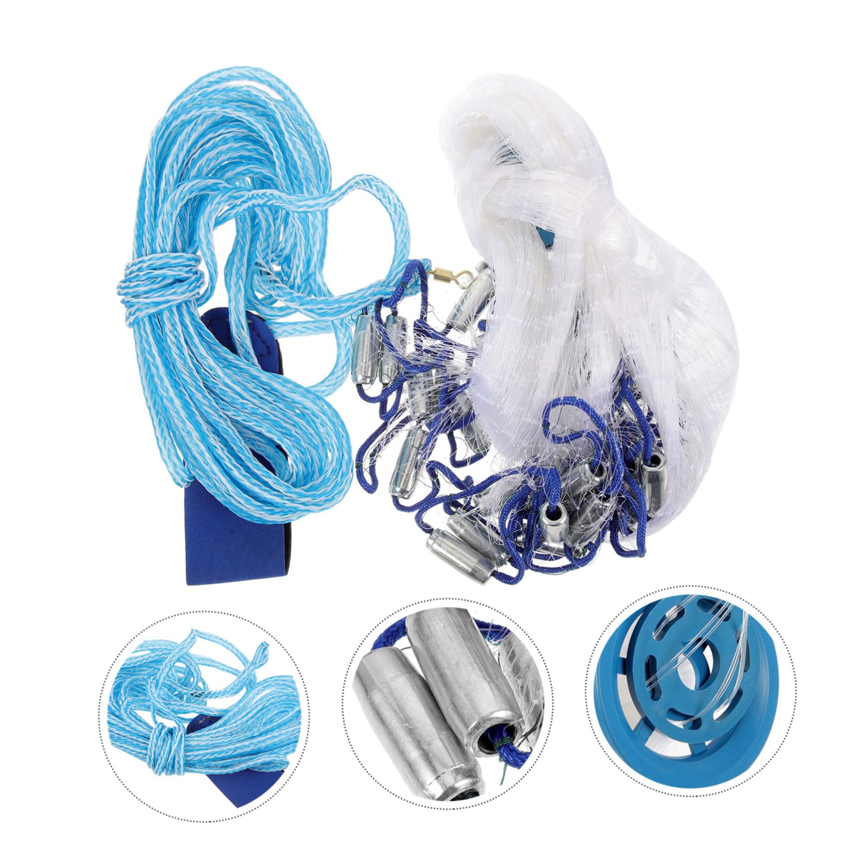 BESPORTBLE Rete Per Pesca Lanciata Retino Da Lancio Per Esche Da Pesca Maglie Per Raccolta Dei Pesci Materiale Resistente e Durevole Chiusura Sicura