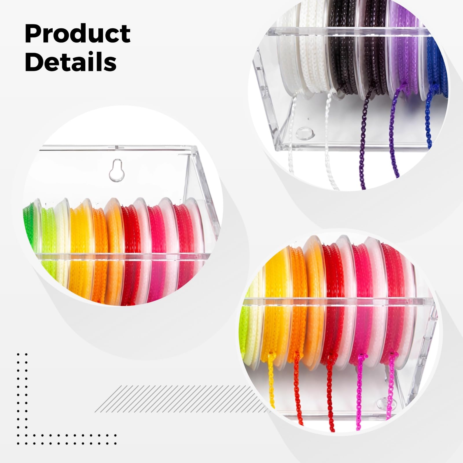 Aufbewahrungsbox für kieferorthopädische Power Chains, klare Acryl-Multi-Fach-Spenderbox, wandmontierter platzsparender Dental-Organizer für Klinik und Praxis, übersichtlicher Materialhalter