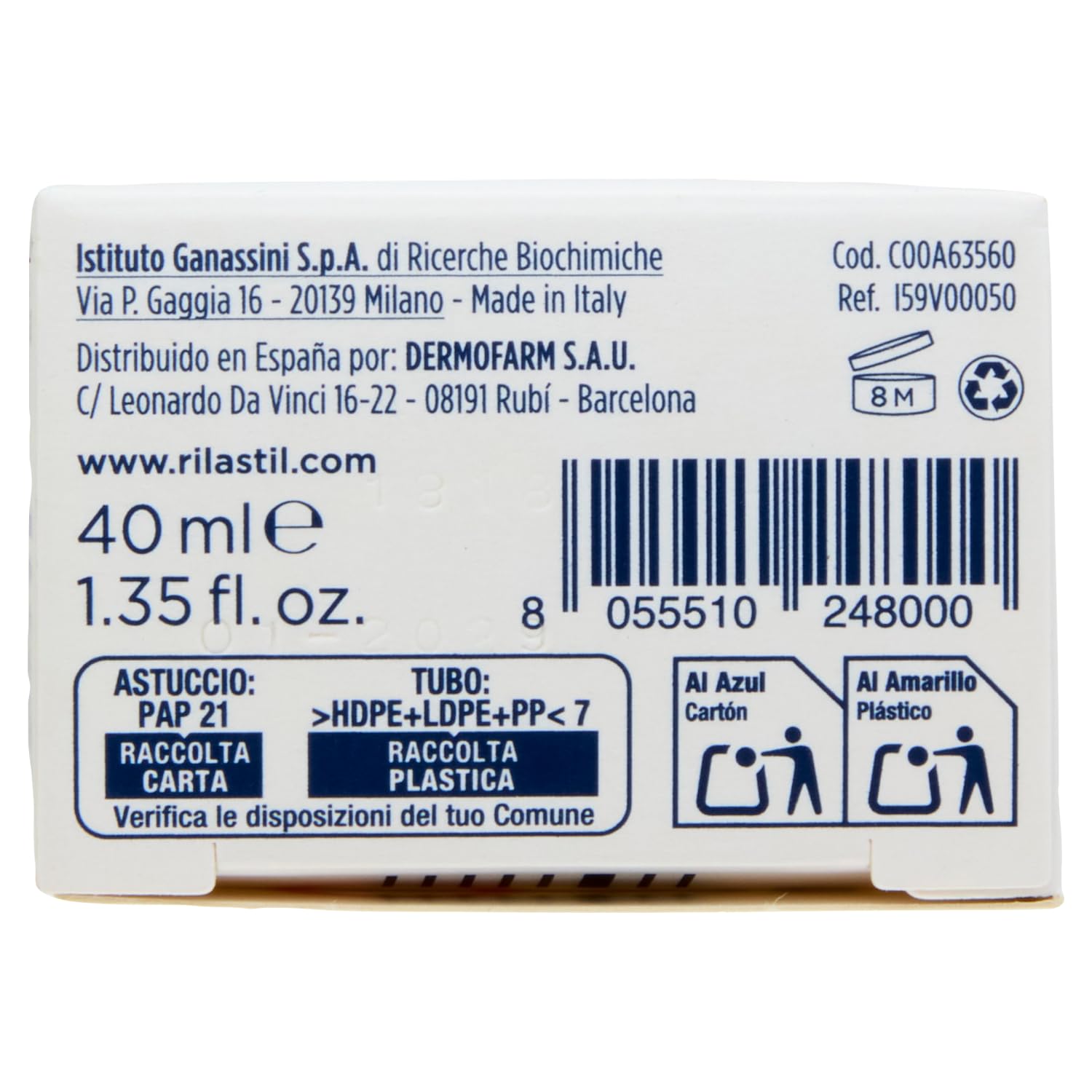 Rilastil Cicastil, Balsamo Lenitivo, Riparatore Multiuso Effetto Barriera per Viso e Corpo di Neonati, Bambini e Adulti, 40 ml