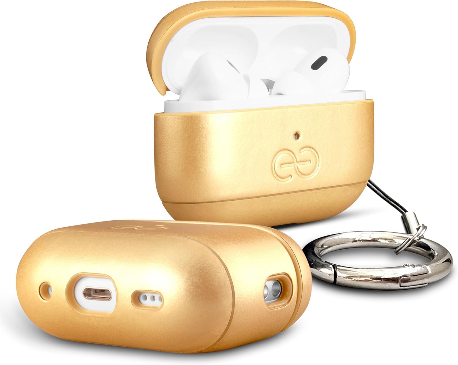 Dreem Bundle: Fibonacci Wallet-Case for iPhone 13 Pro Max with Om for Apple AirPods Pro 2 Case [Gold]