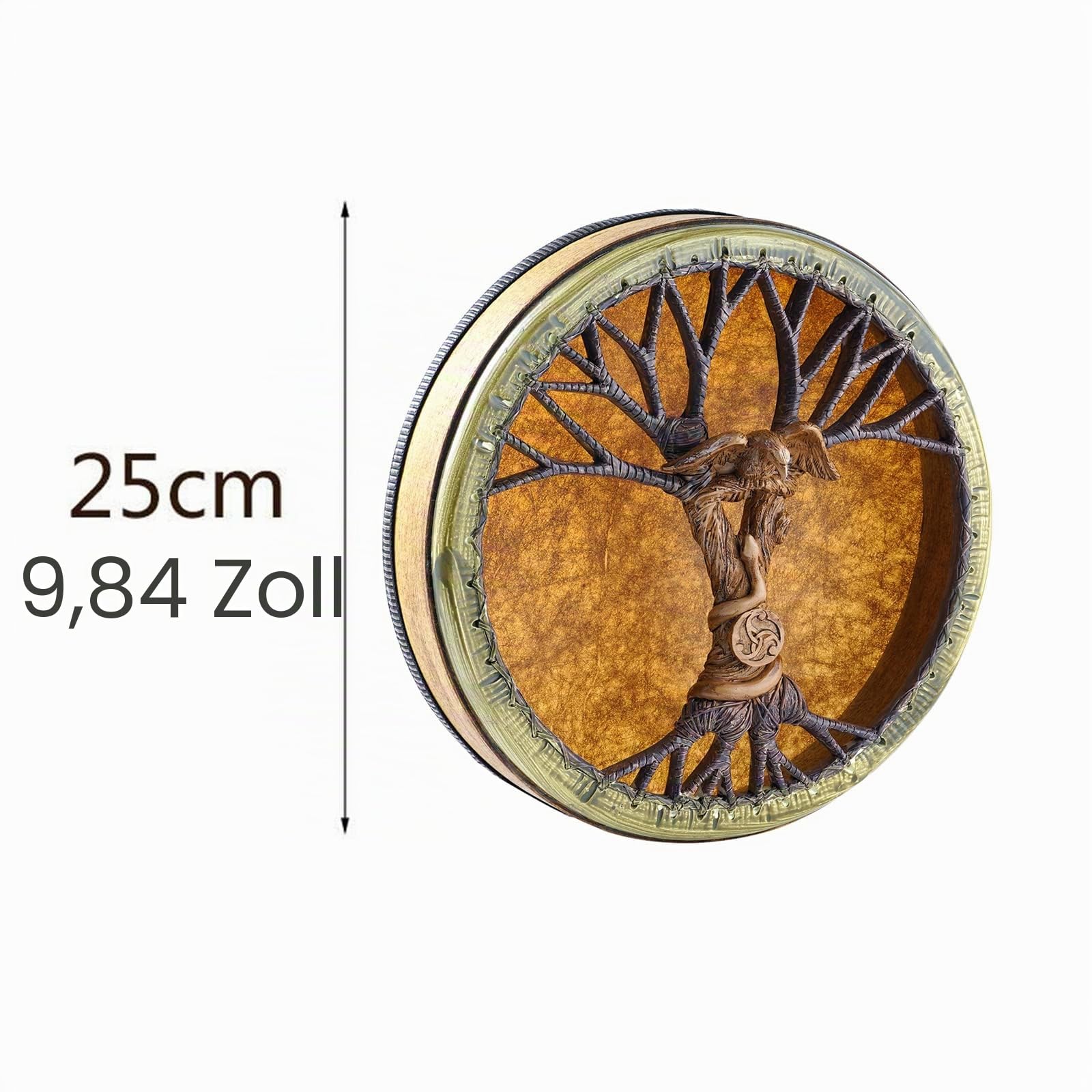 YS-001 Schamanentrommel für Erwachsene, sibirischer Baum des Lebens, Bodhran, multifunktionale Musiktrommel