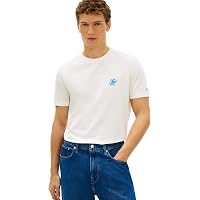 Tommy Hilfiger Uomo T-Shirt Maniche Corte Script Monogram in Cotone