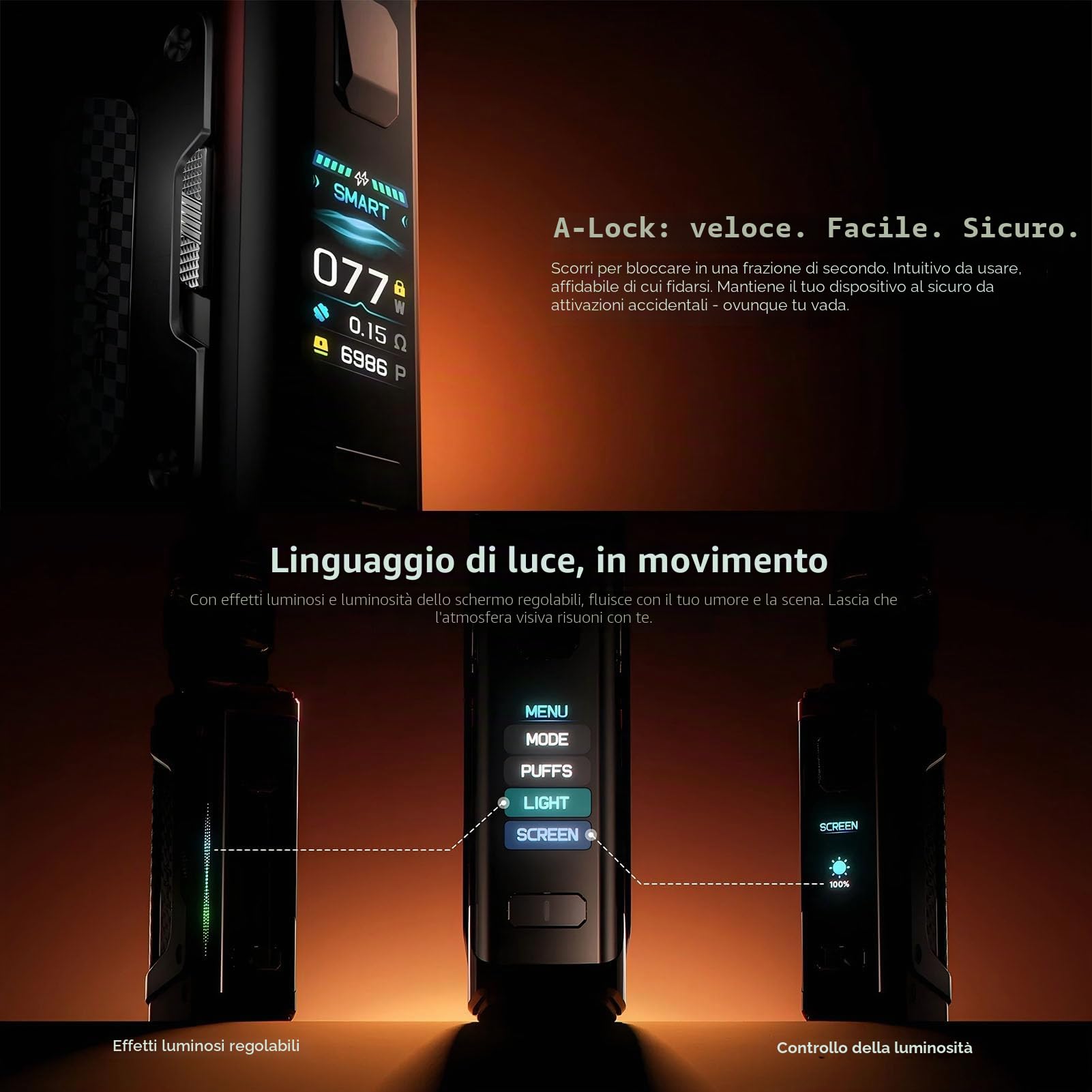 GEEKVAPE Aegis Legend 5 Mod |200W Various Working Mode: ECO/SMART/NORMAL/CUSTOM/TC Support, Support Z Sub Ohm Tank/Z Nano 2 Tank/Z Fli 2 Tank(No Tank/Coil/No Nicotine) (Turbo Rosso)