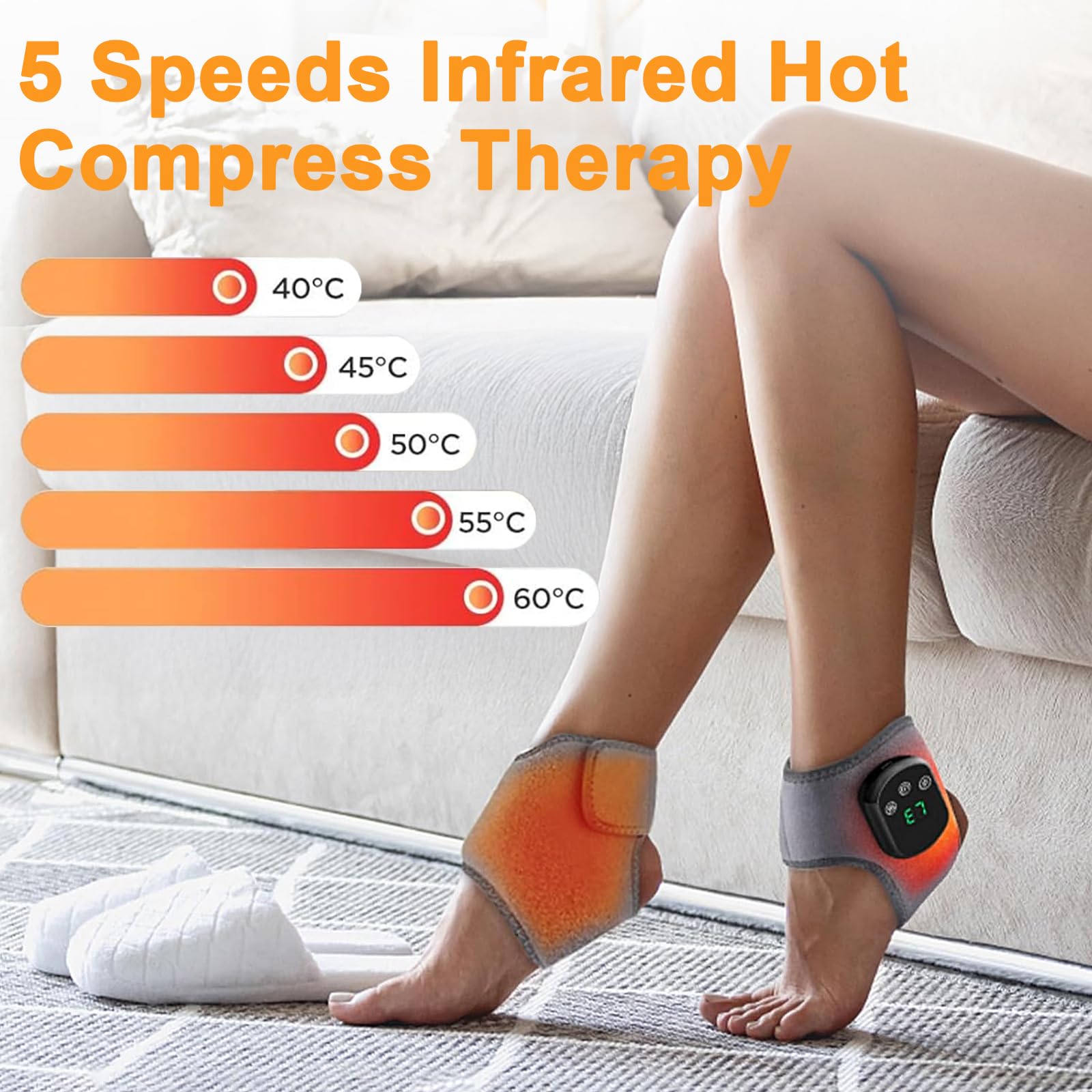 JIMACRO Masajeador de Pies, Masajeador Pies Electrico, Foot Massager Para Tobillo, Talón, Planta del Pie, Arco