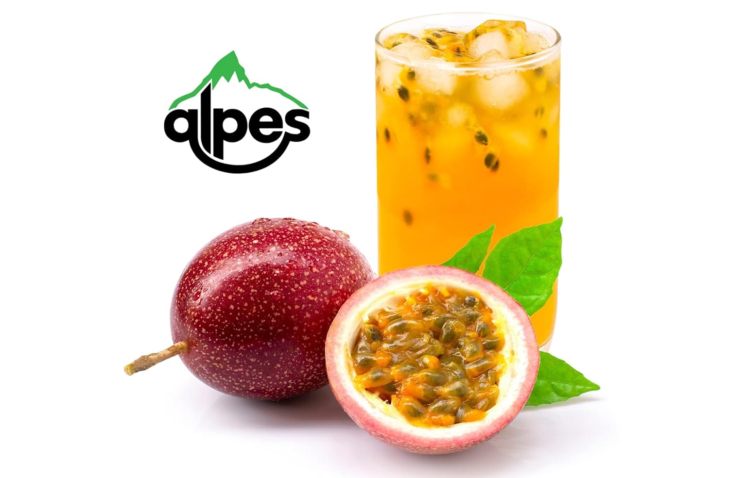 Alpes Premium Passion Fruit Pulp with seeds, 100% Real Fruit, Tropical Maracuya (Lilikoi). Ideal for Cocktails, Juices, Smoothies, Desserts, Gourmet Sauces, Ice creams & Snacks, 1 Pack 16 fl oz.