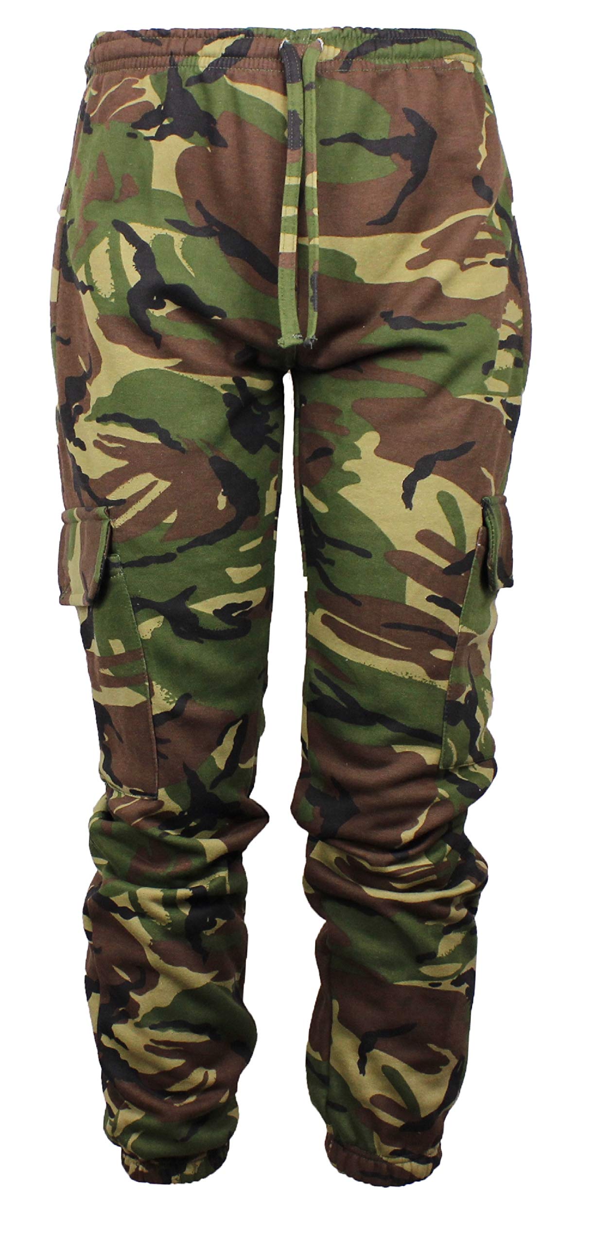 Kids Army Military Camouflage Tracksuit Fleece Hoodie Zipper Jogger Bottom New (Wood Land Jogging Bottom, 11-12)
