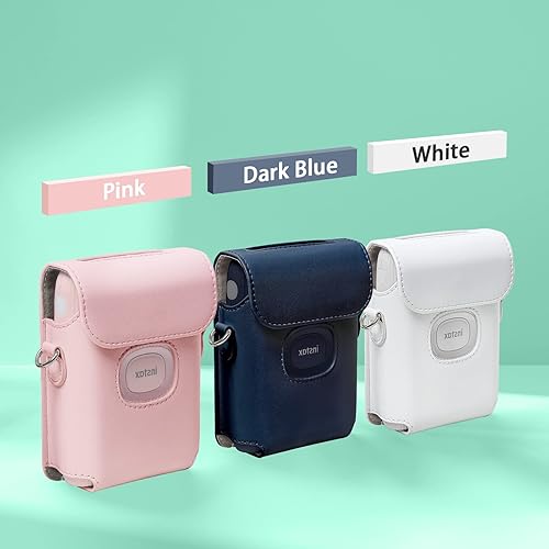 Miniatura 7 de MUZIRI KINOKOO Mini Link 2 - Funda compatible con Fuji Instax Link 2 para impresora fotográfica de piel sintética, color rosa