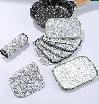 Multipurpose Wire Dishwashing Rags Reusable Non-Scratch Silver Mesh Cleaning Cloths for Wet & Dry Use, Safe for Kitchen, Sinks, Pots, Pans, and More 15 PCS