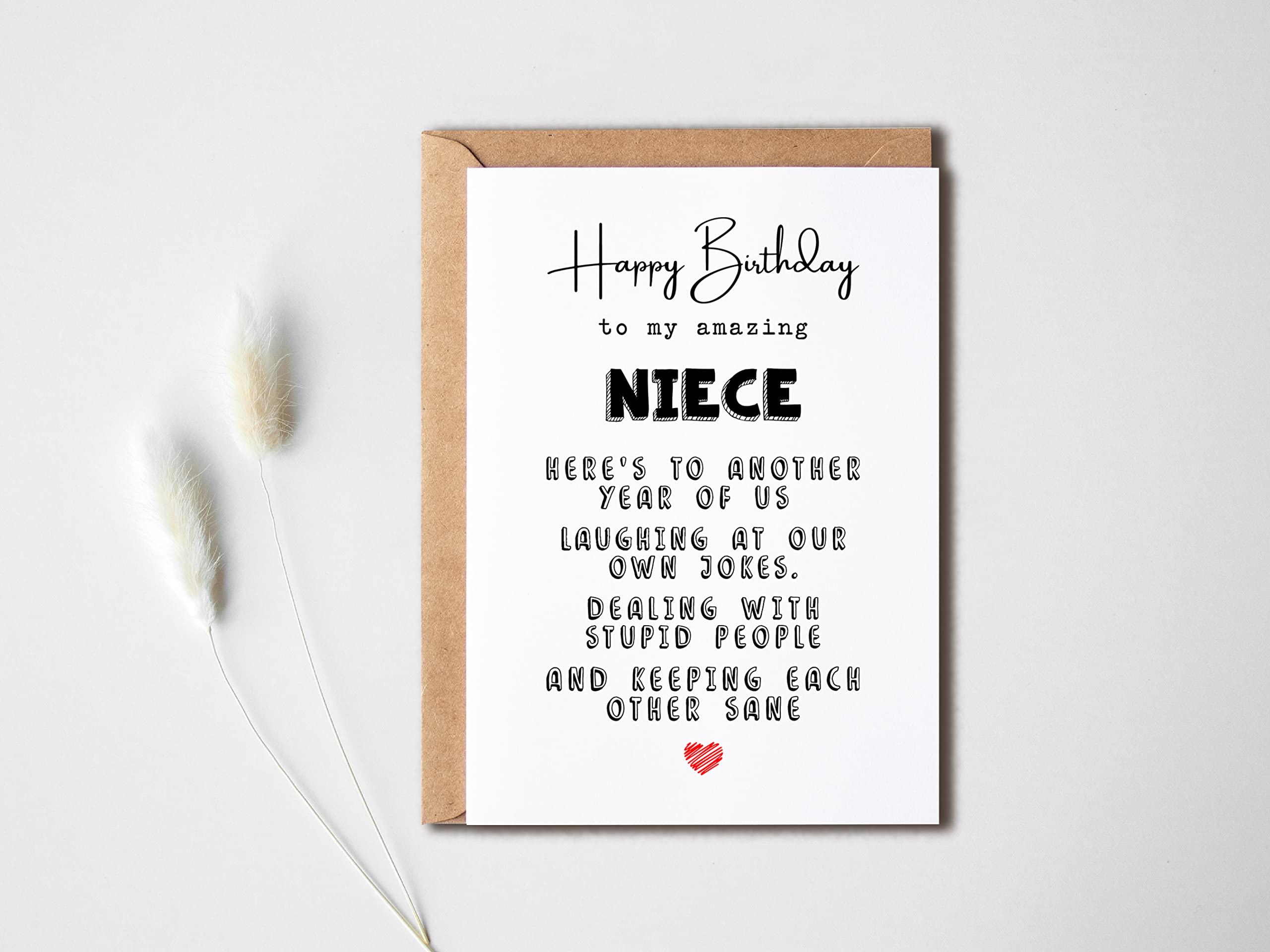Geburtstagskarte Für Die Nichte Zum 21. | „To My Beautiful Niece“ | Hochwertiger Karton | Inkl. Umschlag | Persönlich Beschriftbar