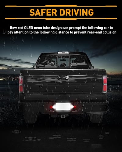 Miniatura 5 de LESAUCE Luz LED completa para matrícula, color rojo OLED neón, blanco puro, luces LED de repuesto para Ford F150 F250 F350 Super Duty Ranger Pickup
