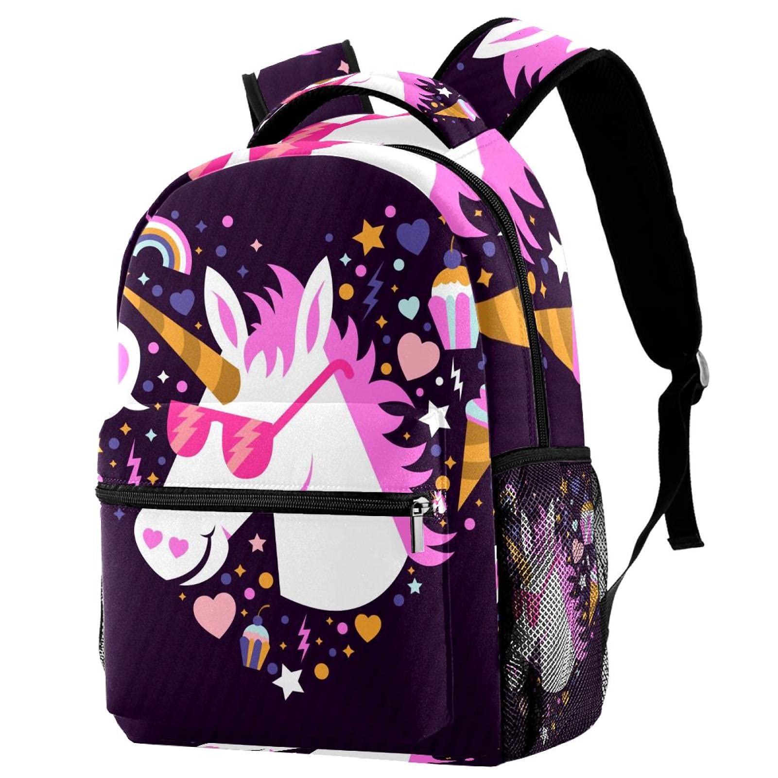 Sac à dos mignon motif licorne multicolore, excellent sac à dos d'école - 7
