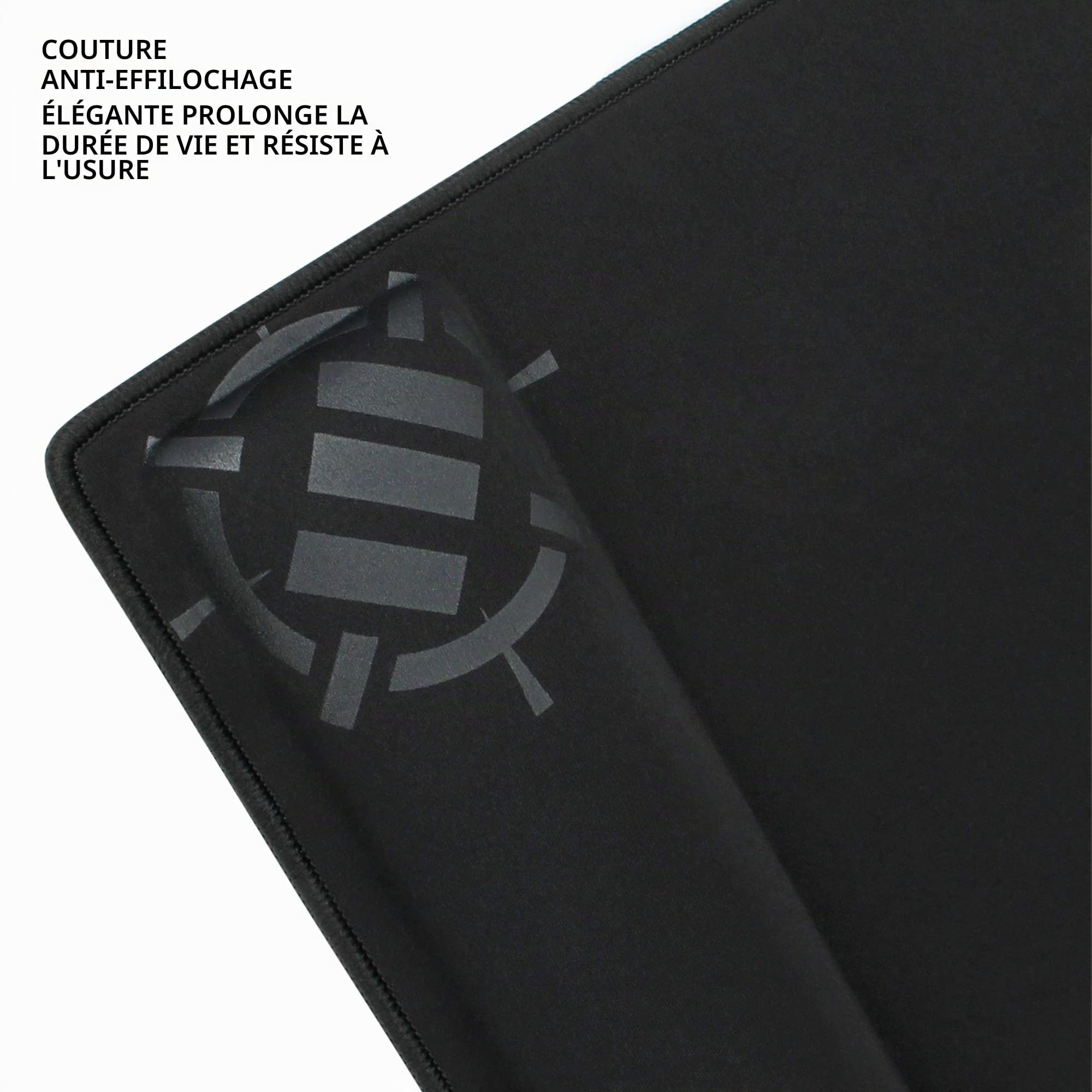 ENHANCE Grand Tapis Souris Gamer XXL pour PC Gamers avec Support - Tapis Souris Ergonomique avec Repose Poignet (80 x 35 x 2,5 cm) - Coutures Anti-Effilochage et Surface Qualité Supérieure - Noir