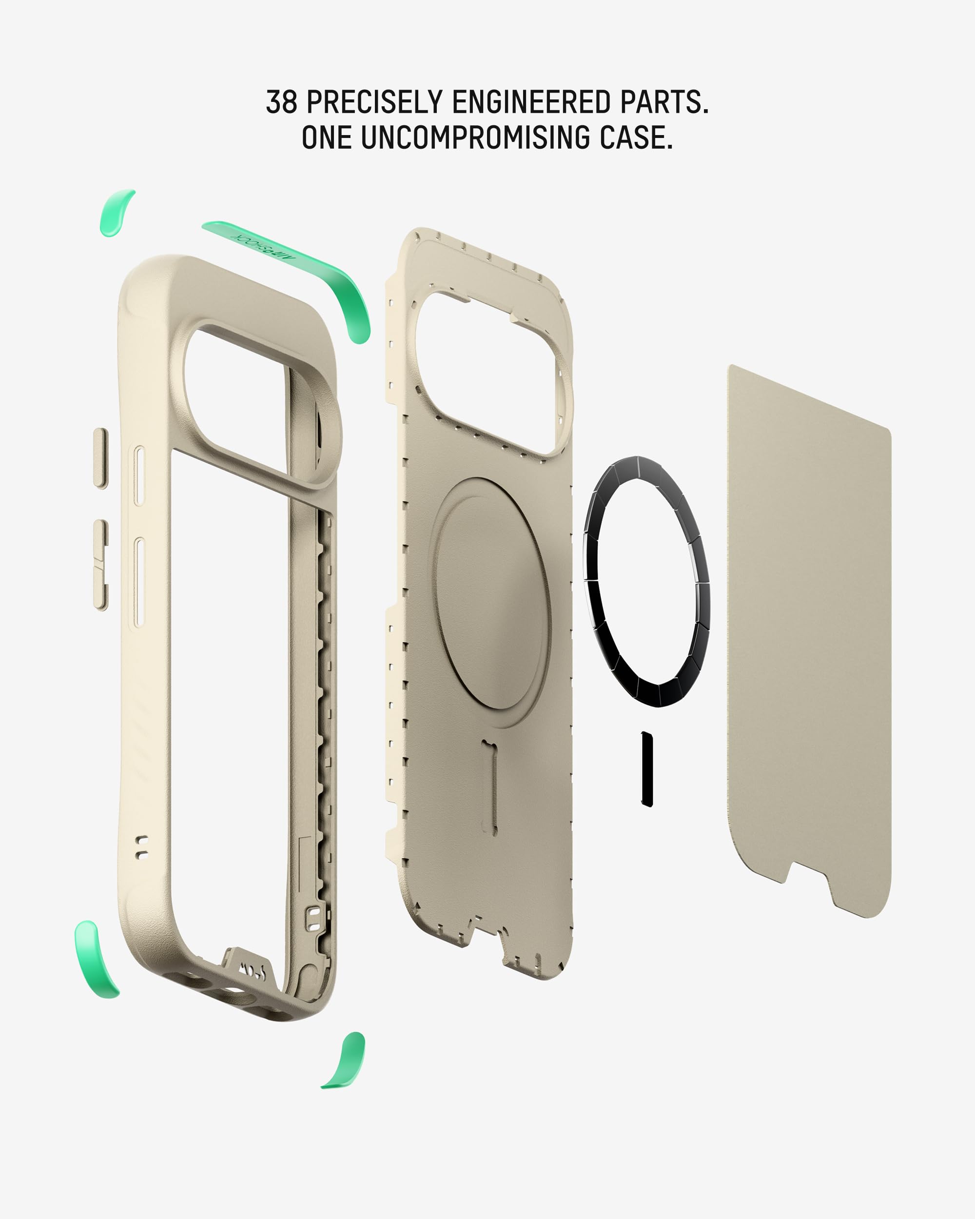 Mous Funda para Pixel 11 Pro - Limitless - Compatible con MagSafe y Pixelsnap, en Tejido - Arena