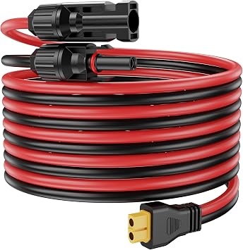 10AWG XT60 Solar Cable, 10ft to 3M MCfour to XT60 Solar Cable Solar Cable with XT60 Adapter XT60 Connector for Portable Power Plants Red and Black