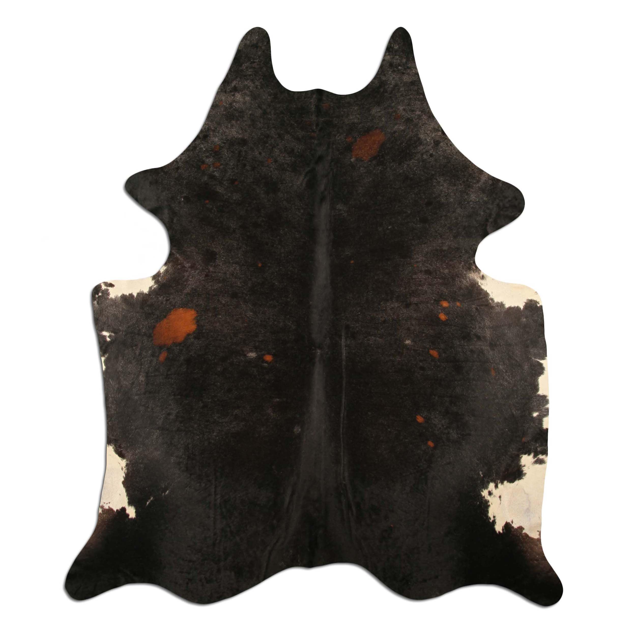 Tapis en peau de vache de qualité supérieure - Noir - Produit naturel unique en provenance d'Amérique du Sud - Peau de vache véritable