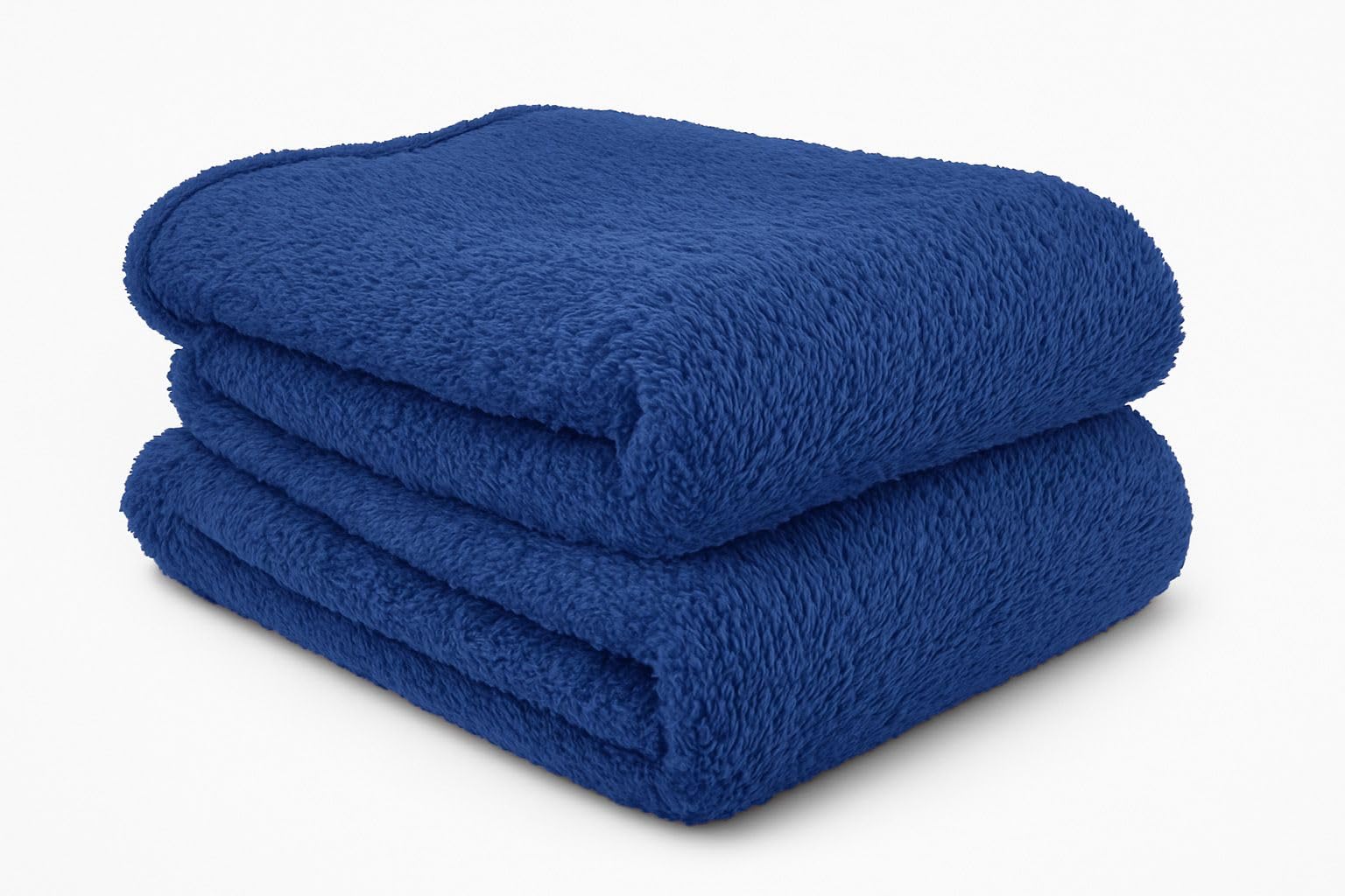 John Aird Teddy Fleece Cozy Bed Sofa Throw Blanket (Blue, Double (150 x 200cm)