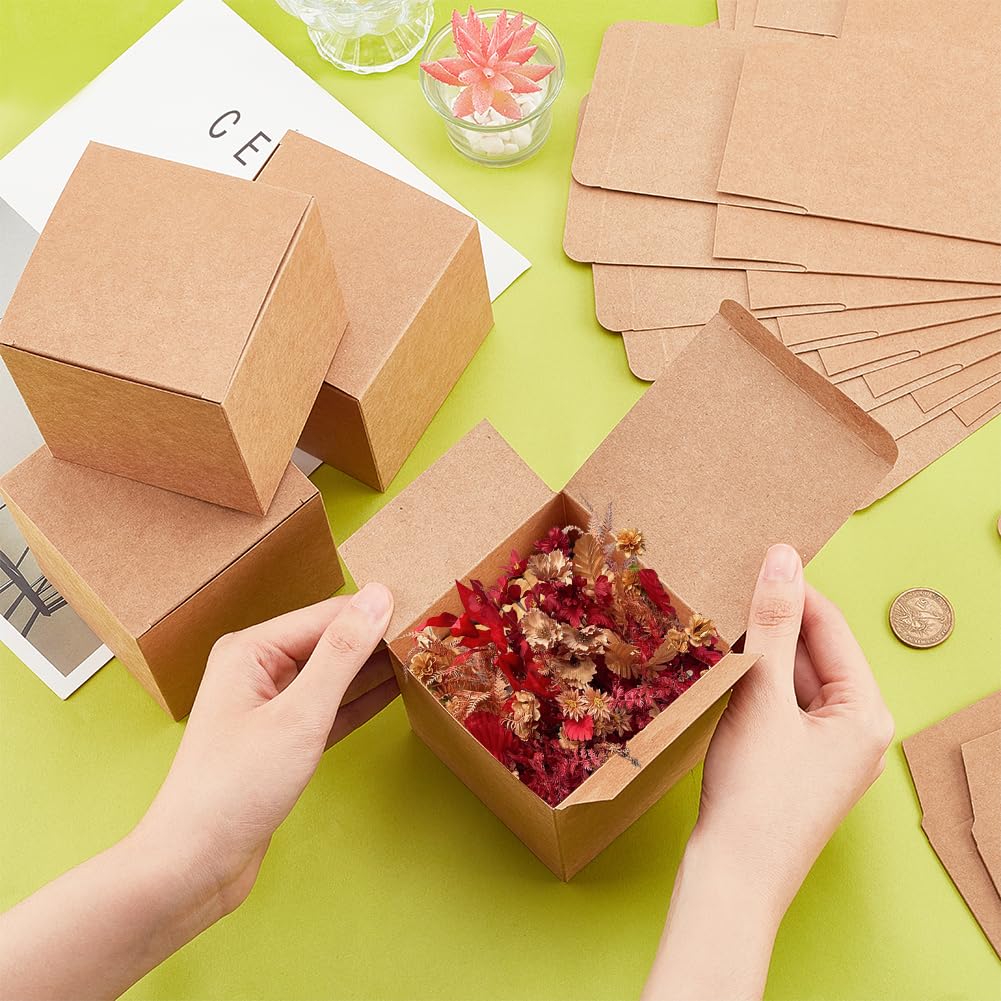 SEUNMUK Confezione da 30 scatole regalo marroni con SEUNMUK Confezione da 30 scatole regalo marroni con