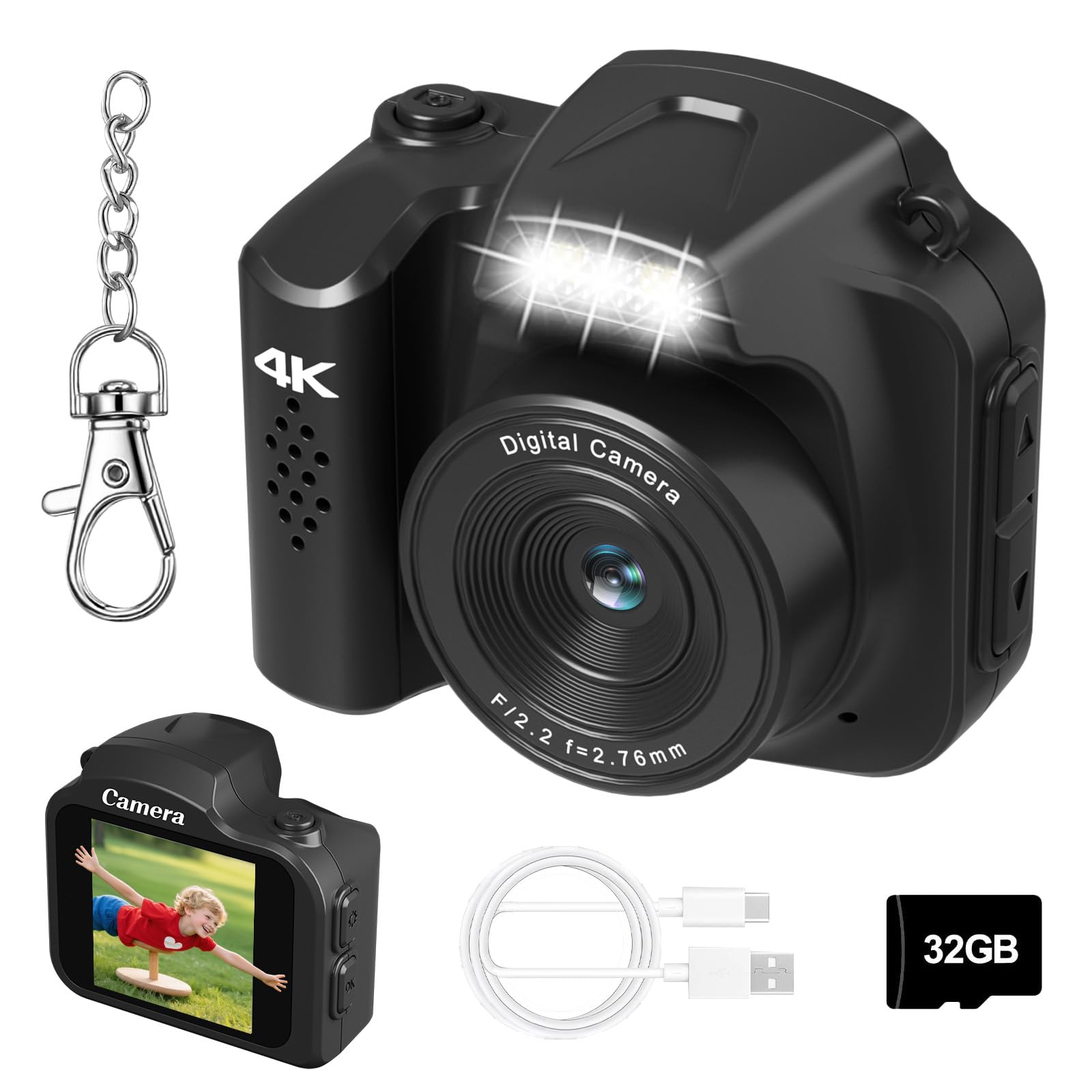 Mini Digital Camera 1080P Thumb Sized Micro Video Recorder with 32GB Card-image-4