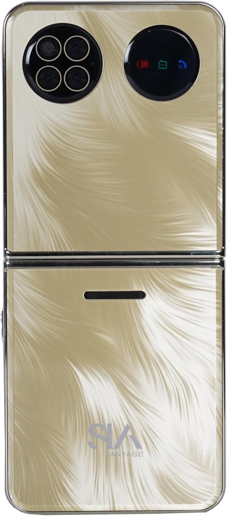 All-New FLIP 4 Flip Dual Sim |Keypad Mobile| with 2.4" Big Display |Flip|Fold|BT Dialer| Voice Changer |Auto Call Recording|Long Lasting Battery| FM|Camera|Feature Phone| Gold