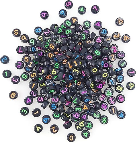 Vista 87 de Más de 500 cuentas redondas blancas de letras del alfabeto acrílico de 0.157 x 0.276 pulgadas de la A a la Z, cuentas sueltas para manualidades