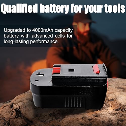 Miniatura 6 de PDstation Actualizado a 4000 mAh Paquete de 2 baterías HPB18 compatibles con batería Black and Decker de 18 V Ni-Mh HPB18-OPE FSB18 Herramientas