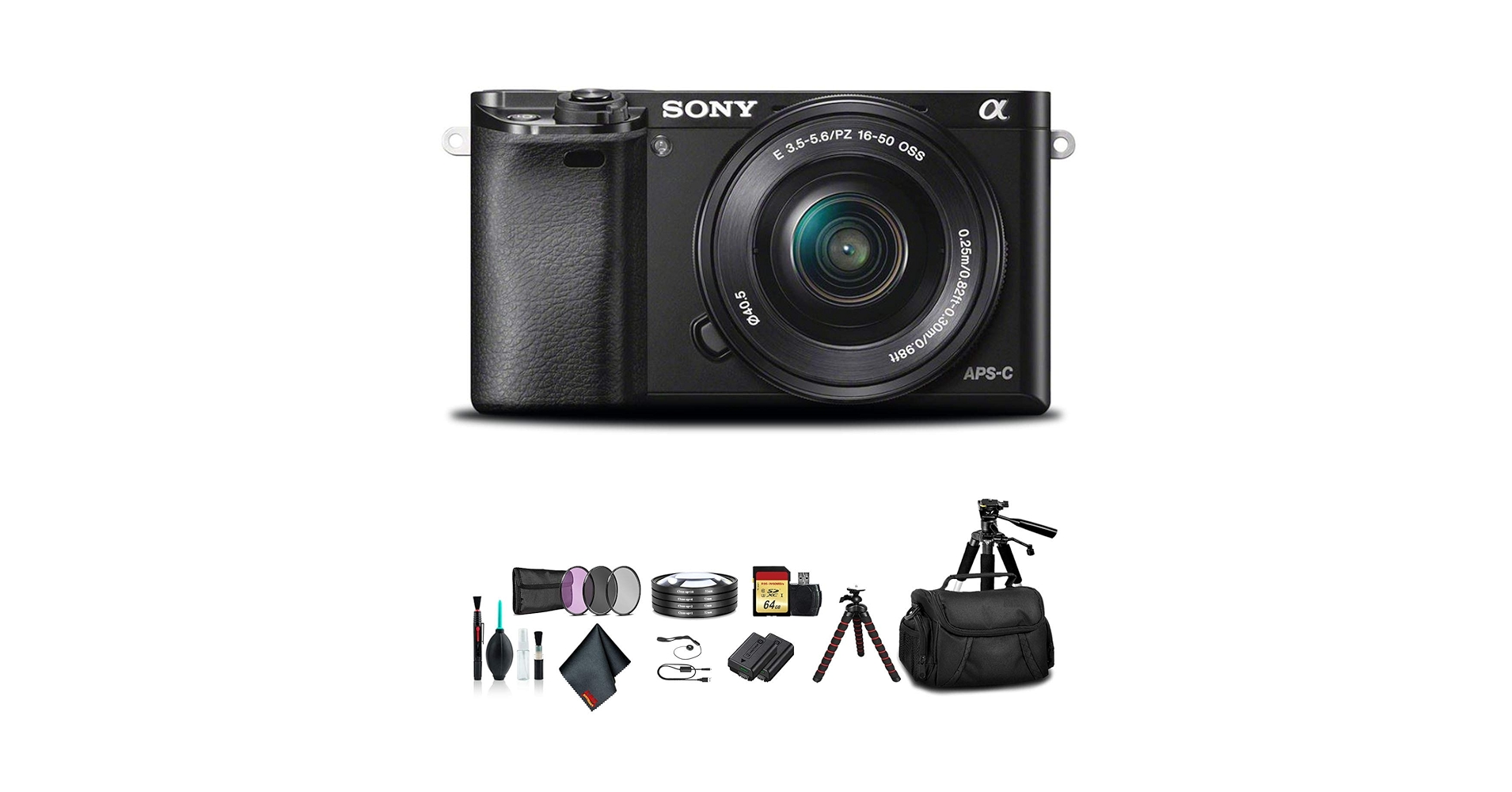 SONY α6000 Power Zoom Lens Kit black Sony Alpha α6000 24.3MP Digital SLR Camera - Black (Kit with