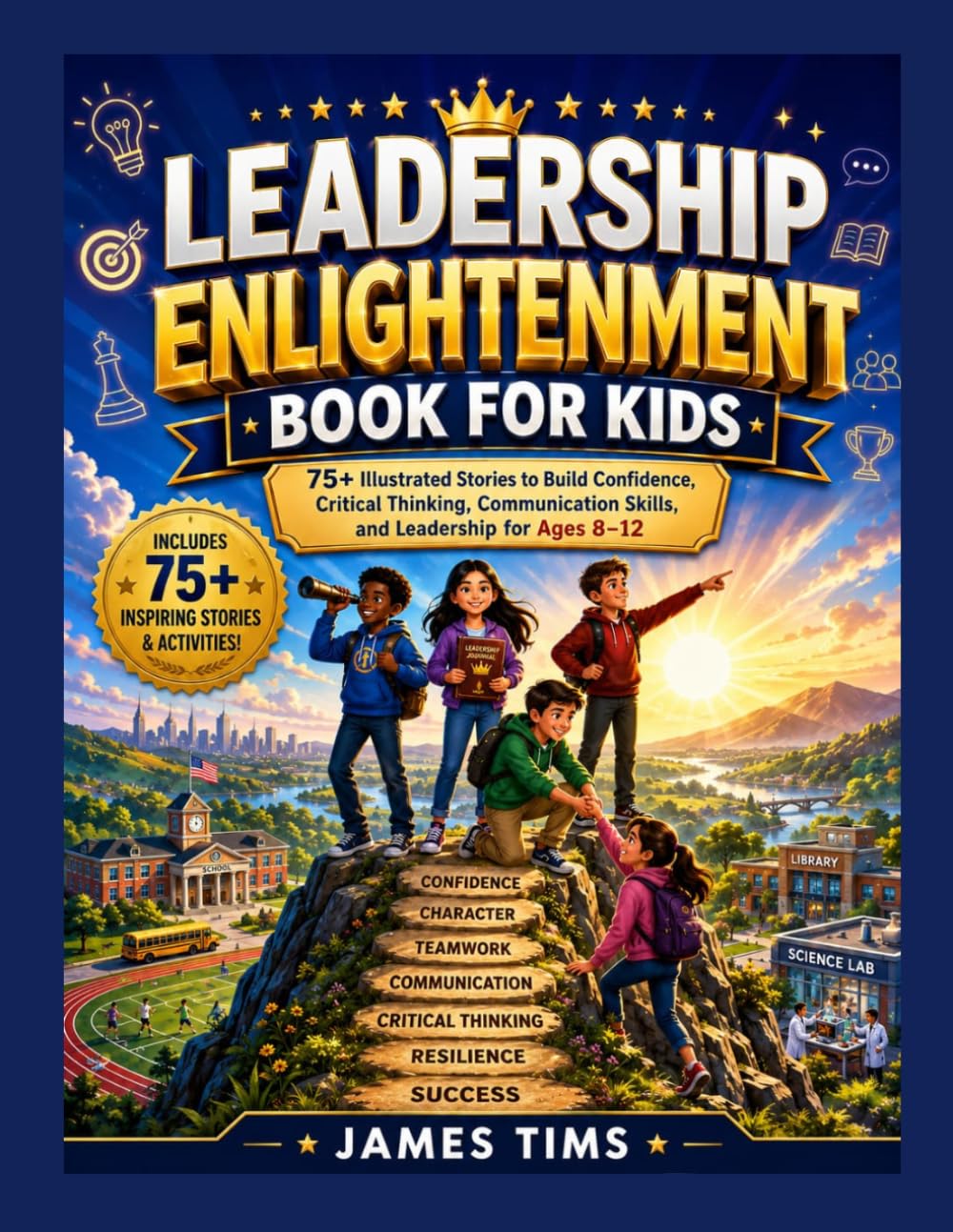 Leadership Enlightenment Book for Kids: 75+ Illustrated Stories to Build Confidence, Critical Thinking, Communication Skills, and Leadership for Ages 8–12