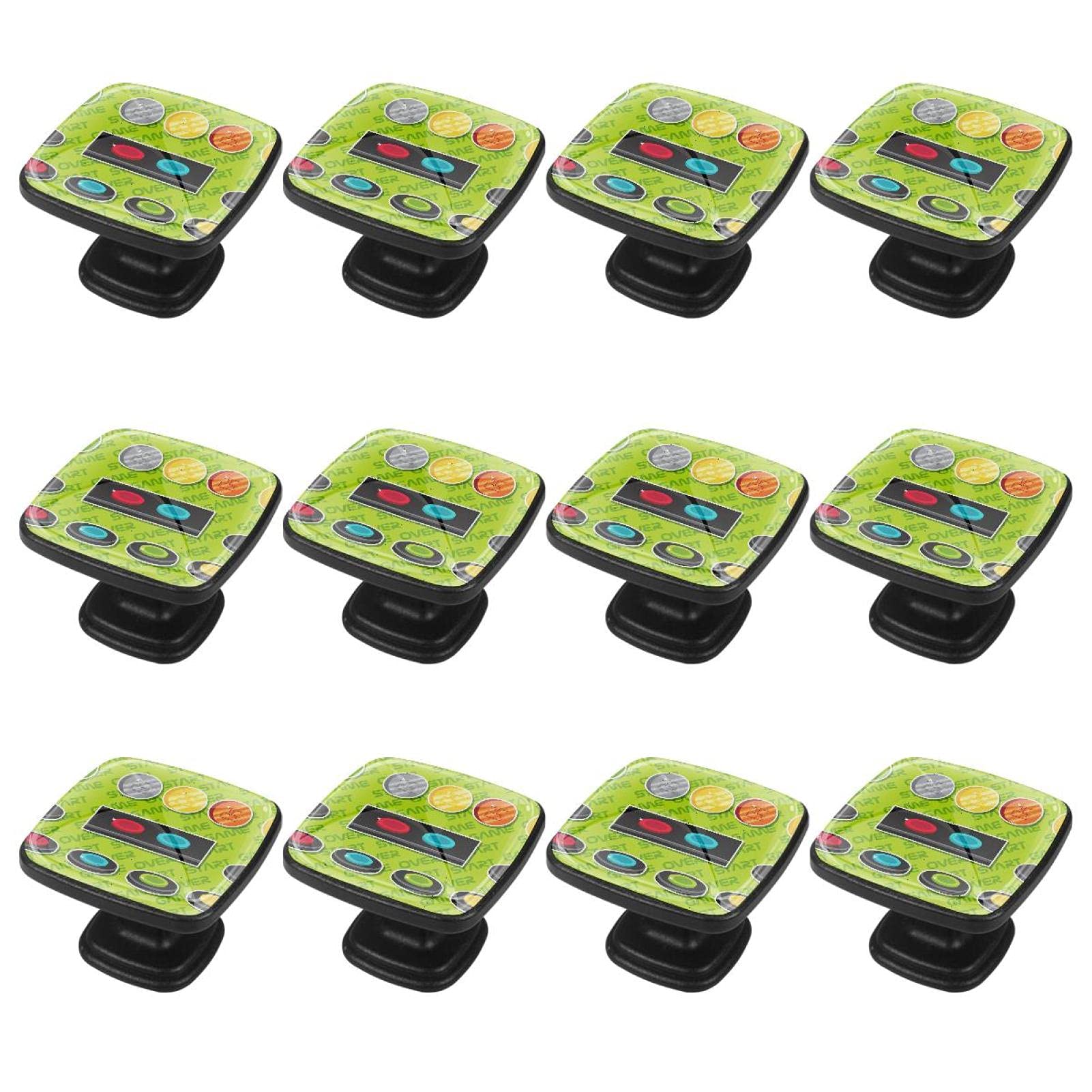 Lot de 12 boutons carrés pour arcade