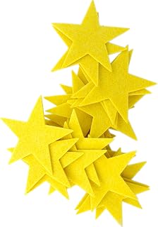 Playfully Ever After 3 Inch Yellow 22pc Felt Star Stickers