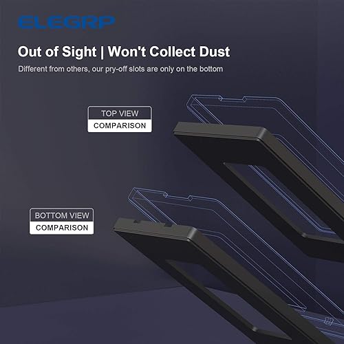 Miniatura 3 de ELEGRP Placas decorativas de pared negras mate de 1 banda, sin tornillos, tamaño estándar, cubierta termoplástica irrompible para interruptor de