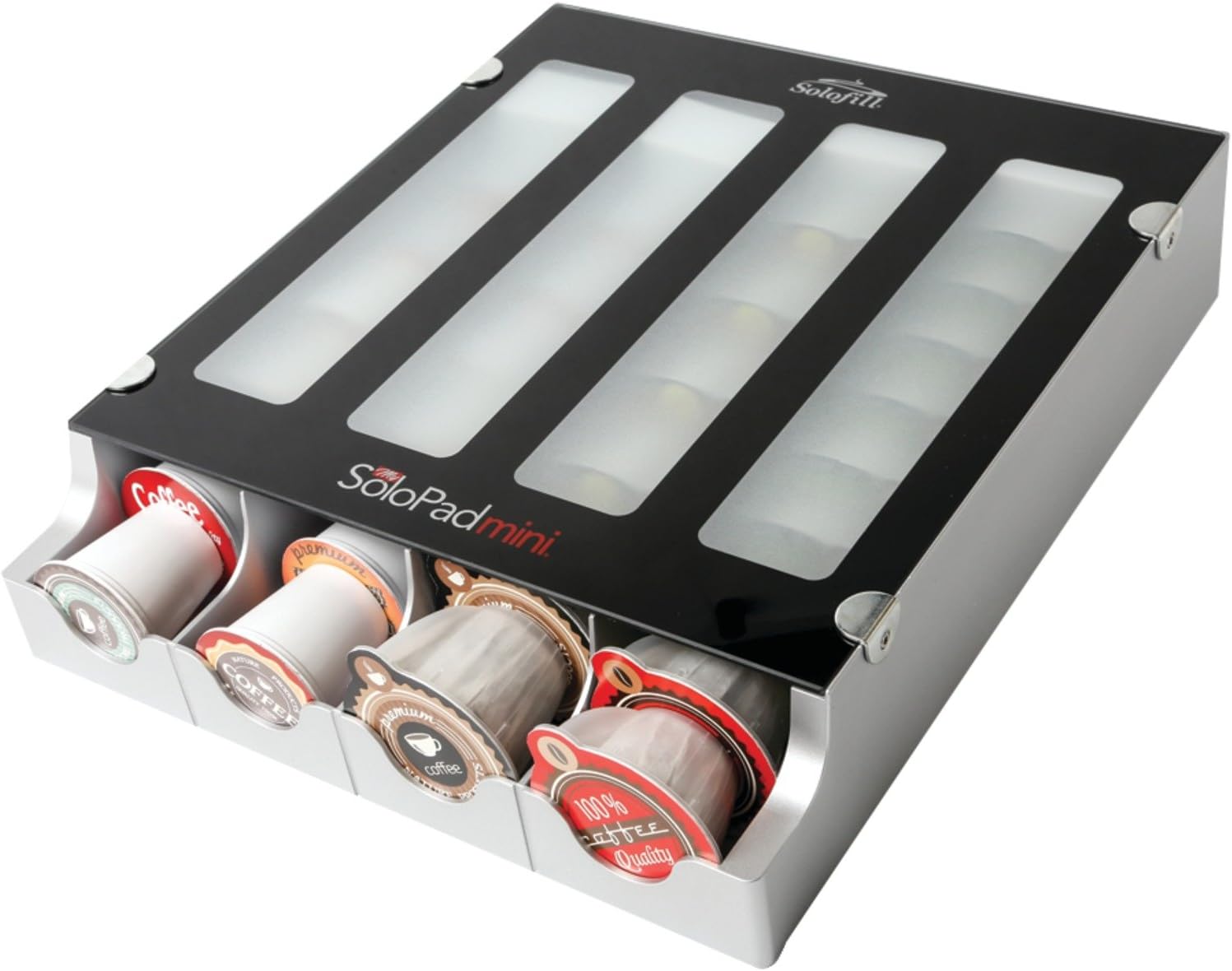 Secure Air Solofill 10731-01-spmblack Coffee K-Cup Pod Dispenser, Mini, Black