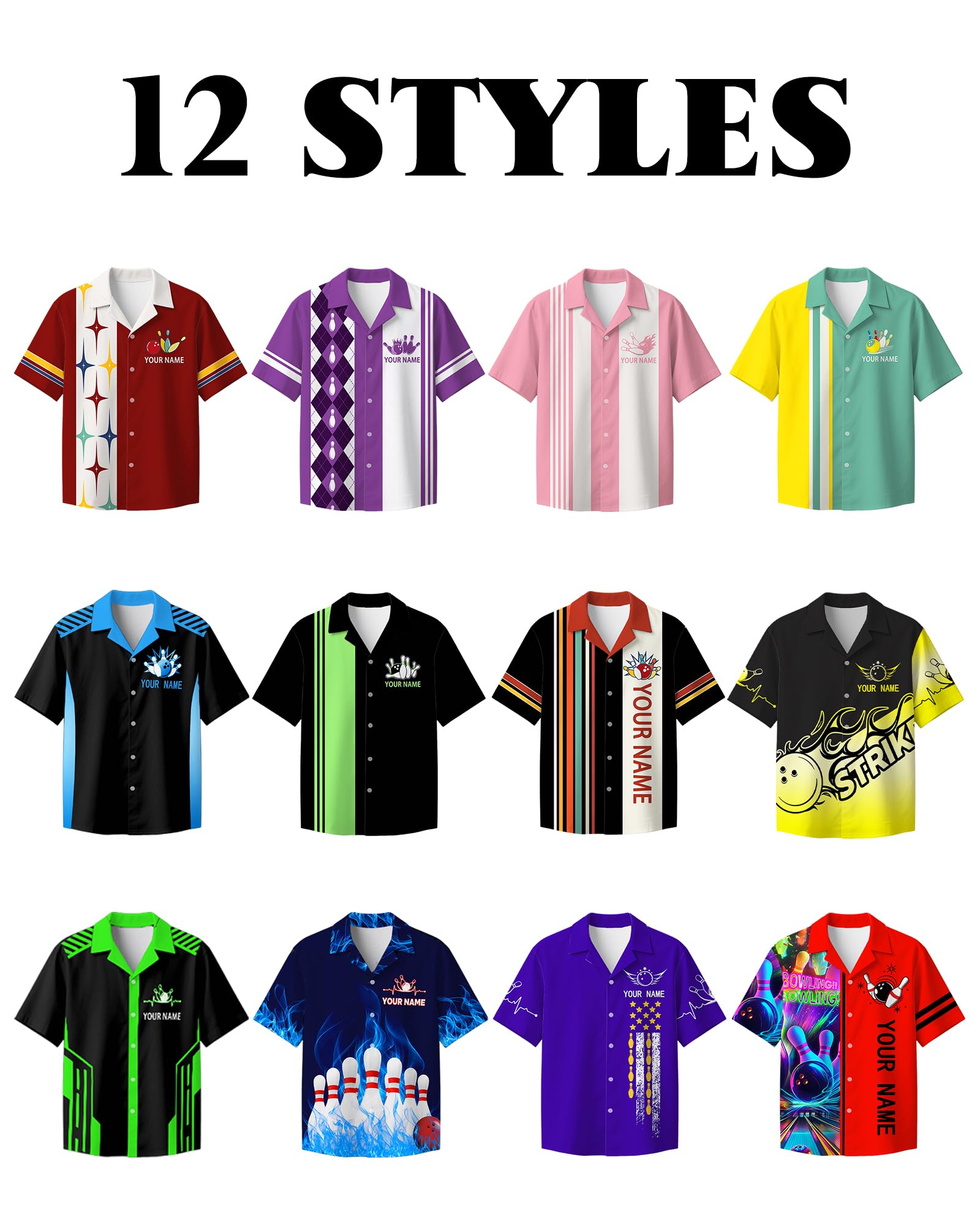 Customized Bowling Shirt Personalized Bowling Jersey for Men Women Team Custom Name Retro Shirts Button Down Unisex Clothing