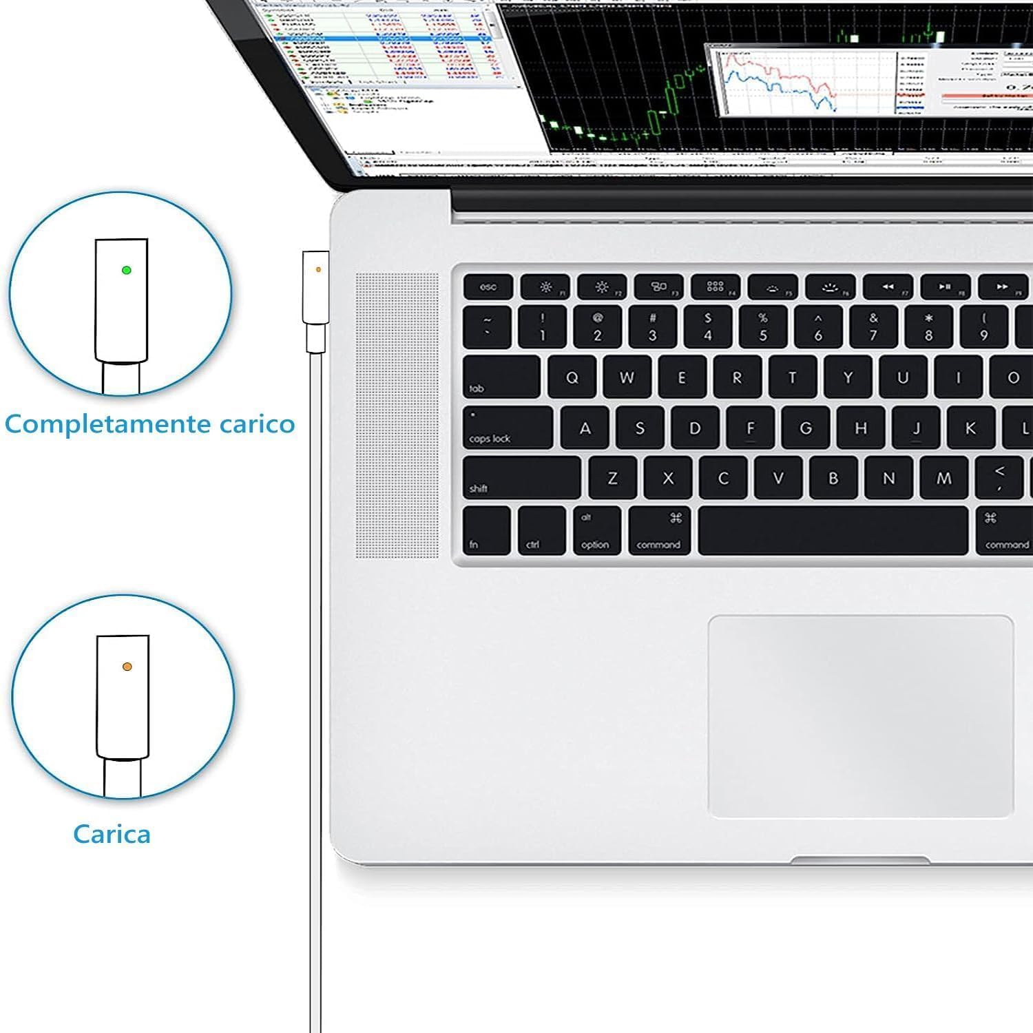 Chargeur Mac Pro 60W Mags Safe 1 Compatible avec Mac Pro 13" 15" Pouces 2009 2010 2011 2012à Mi-2012, Chargeur en L-Tip Magnétique pour A1212 A1286 A1278 A1181 etc