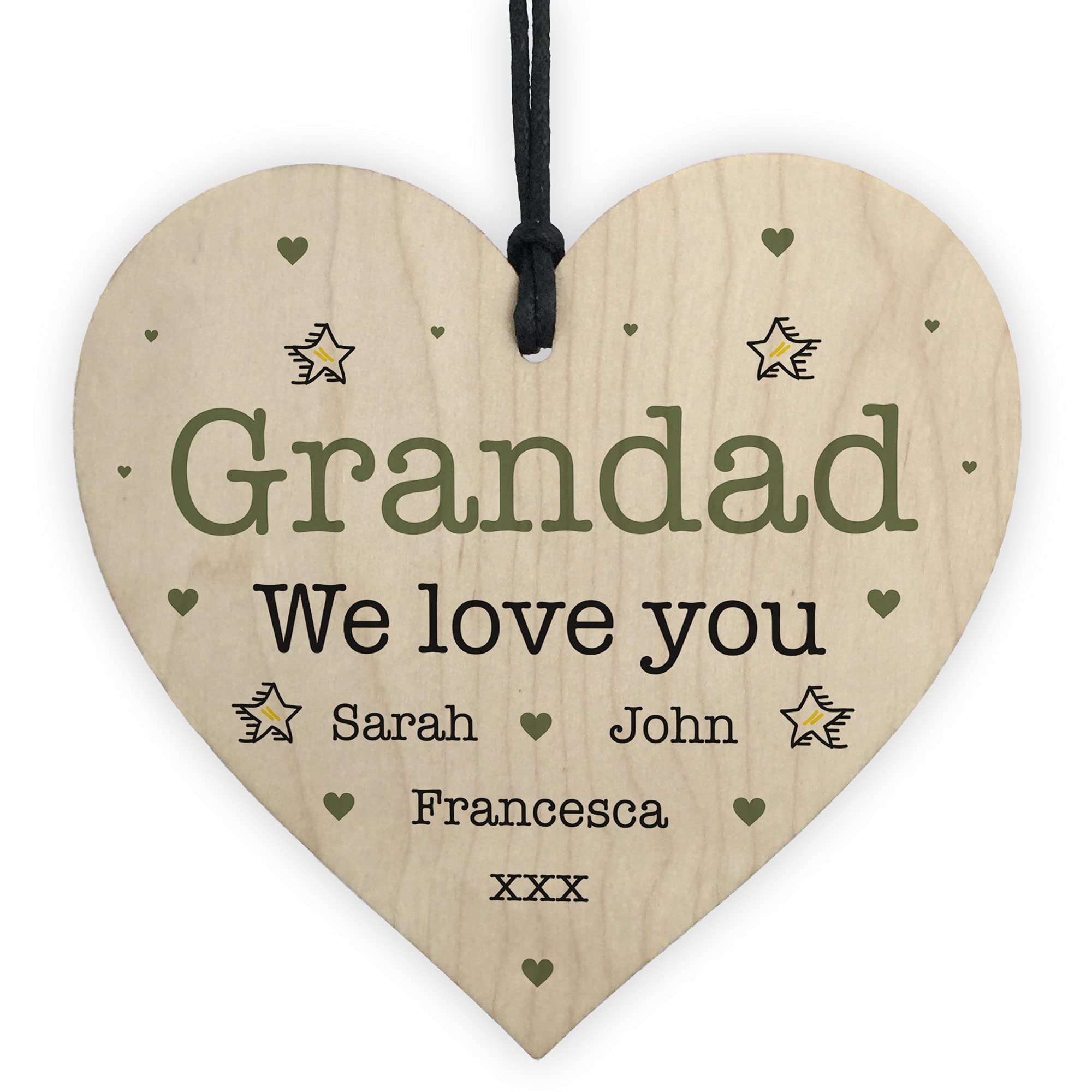 GRANDAD Gift Personalised Birthday Fathers Day Thank You Gift From Grandchildren