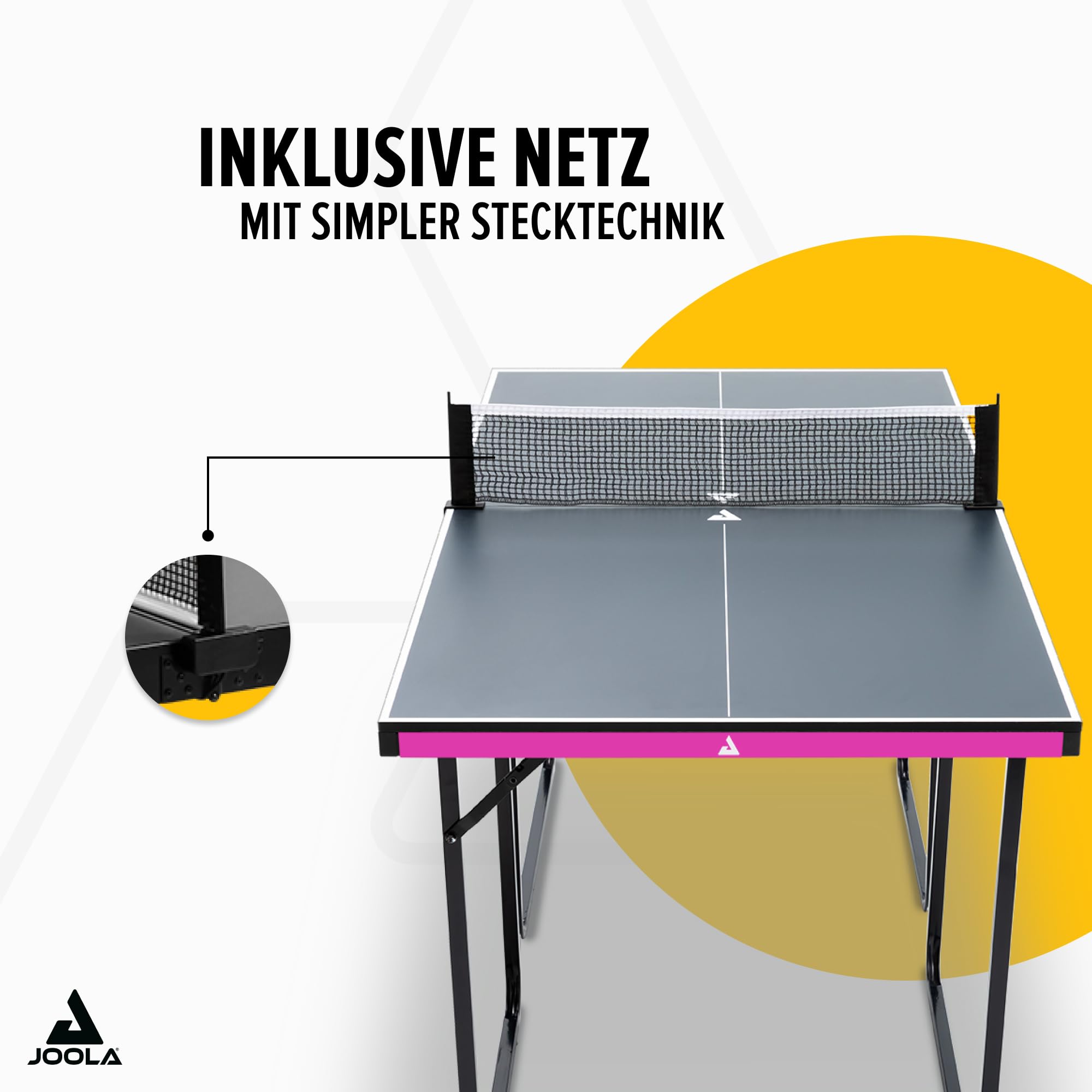 JOOLA Midsize Tischtennisplatte, Freizeittisch, Tischtennistisch inklusive Tischtennisnetz