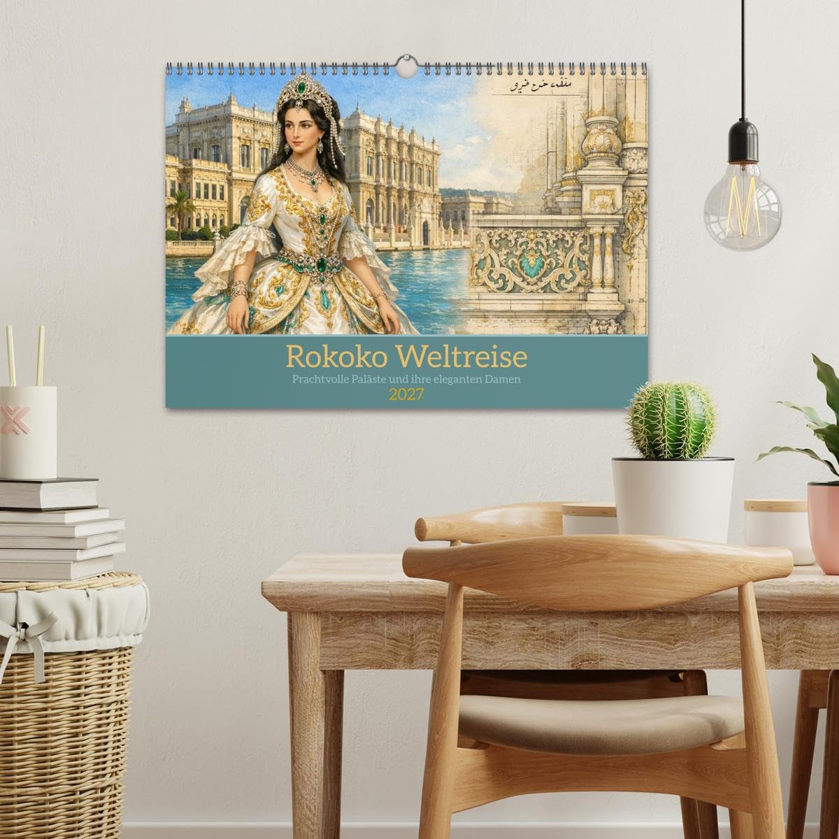 Rokoko Weltreise (Wandkalender 2027 DIN A3 quer), CALVENDO Monatskalender: Prachtvolle Paläste und ihre eleganten Damen (CALVENDO Orte)