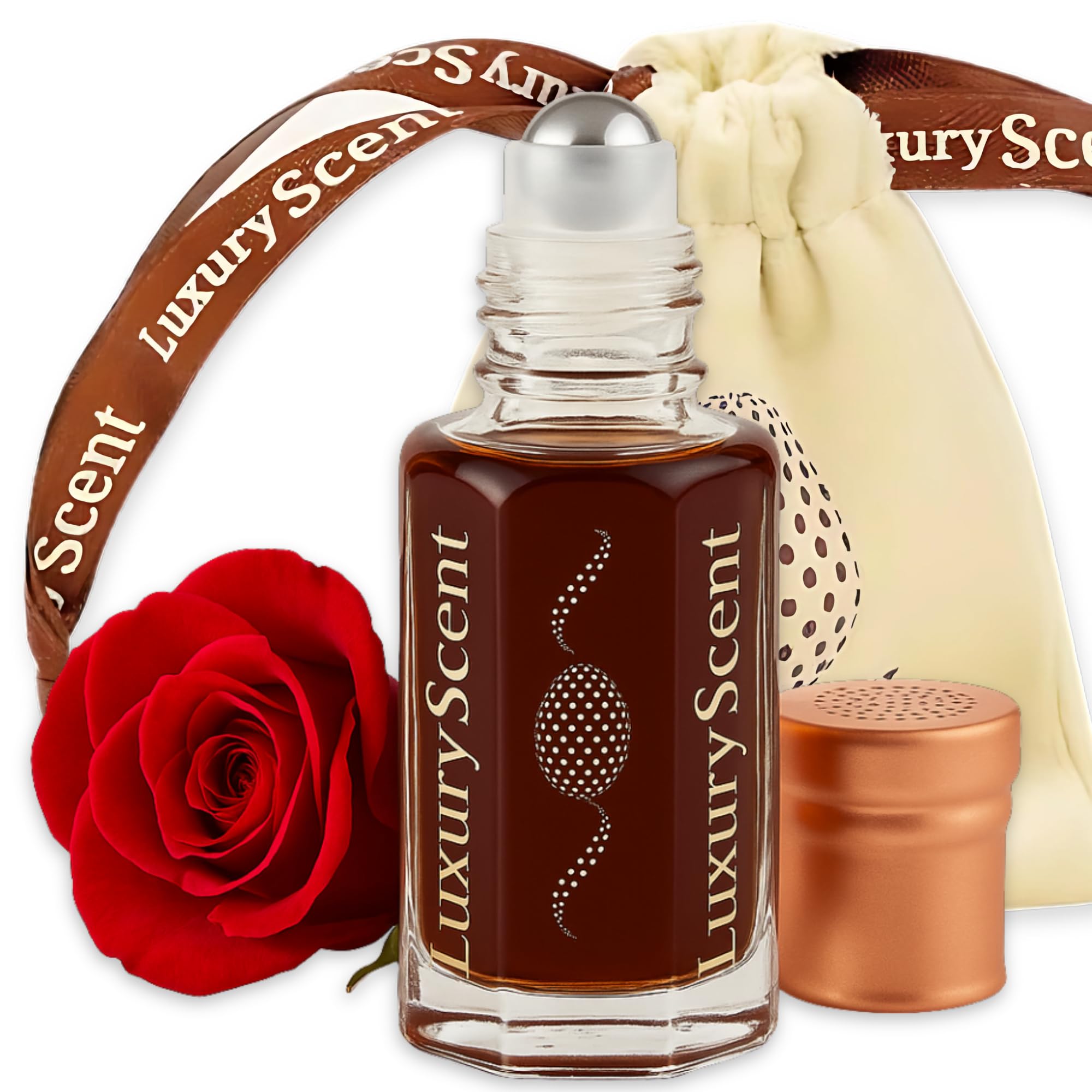 Perfume Oil Indian Rose 6ml Roll-On by Luxury Scent – Long Lasting Alcohol-Free Attar with Natural Floral Aroma, Premium Unisex Essential Oil Fragrance for Men & Women, Travel Size Gift Option