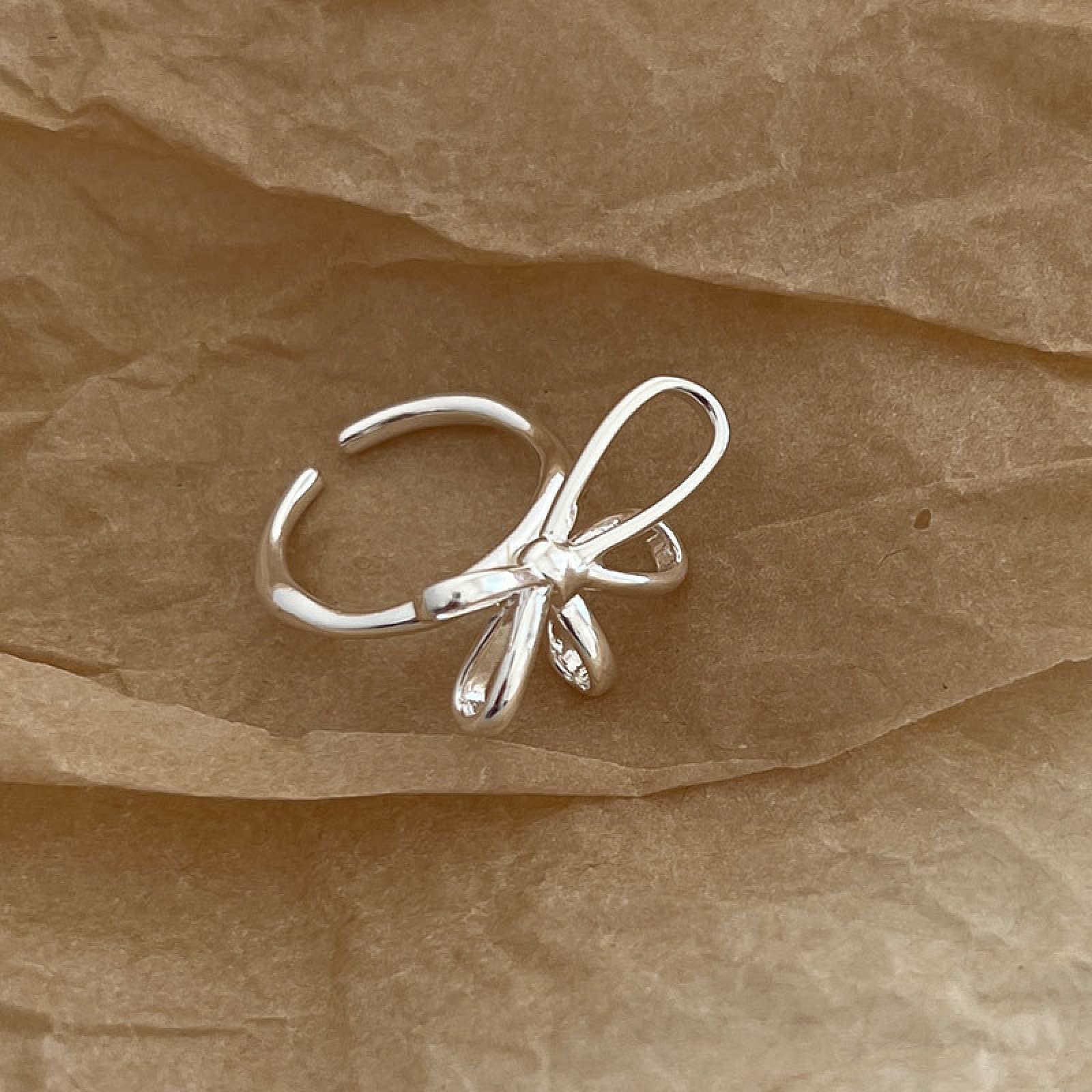 Anelli argento sterling, anelli argento sterling 925 anelli dita a farfalla donna, matrimonio, moda argento