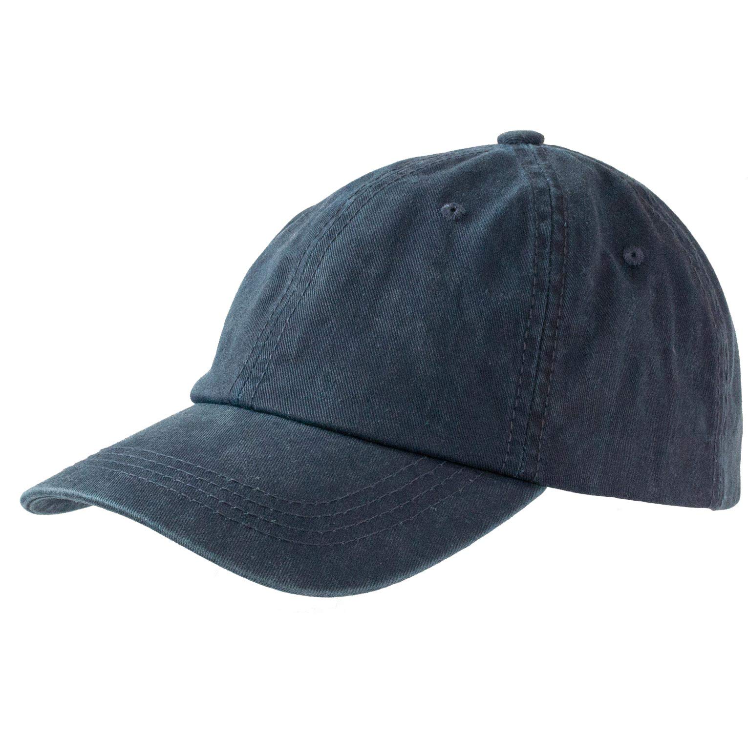 Levine Hats Unisex Stone Washed Cotton Baseball Cap Adjustable Size (7+ Colors)