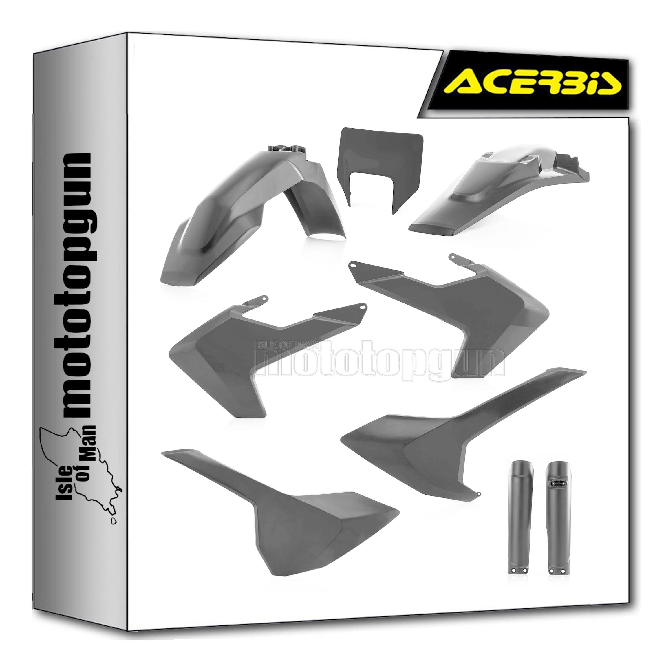 Kit cache carenage gris Acerbis pour Husqvarna FE 450 2017-2019 - 4