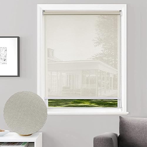 CUCRAF Persianas solares para ventanas con aislamiento térmico, persianas traslúcidas con protección UV, fáciles de instalar, 20 pulgadas de ancho x