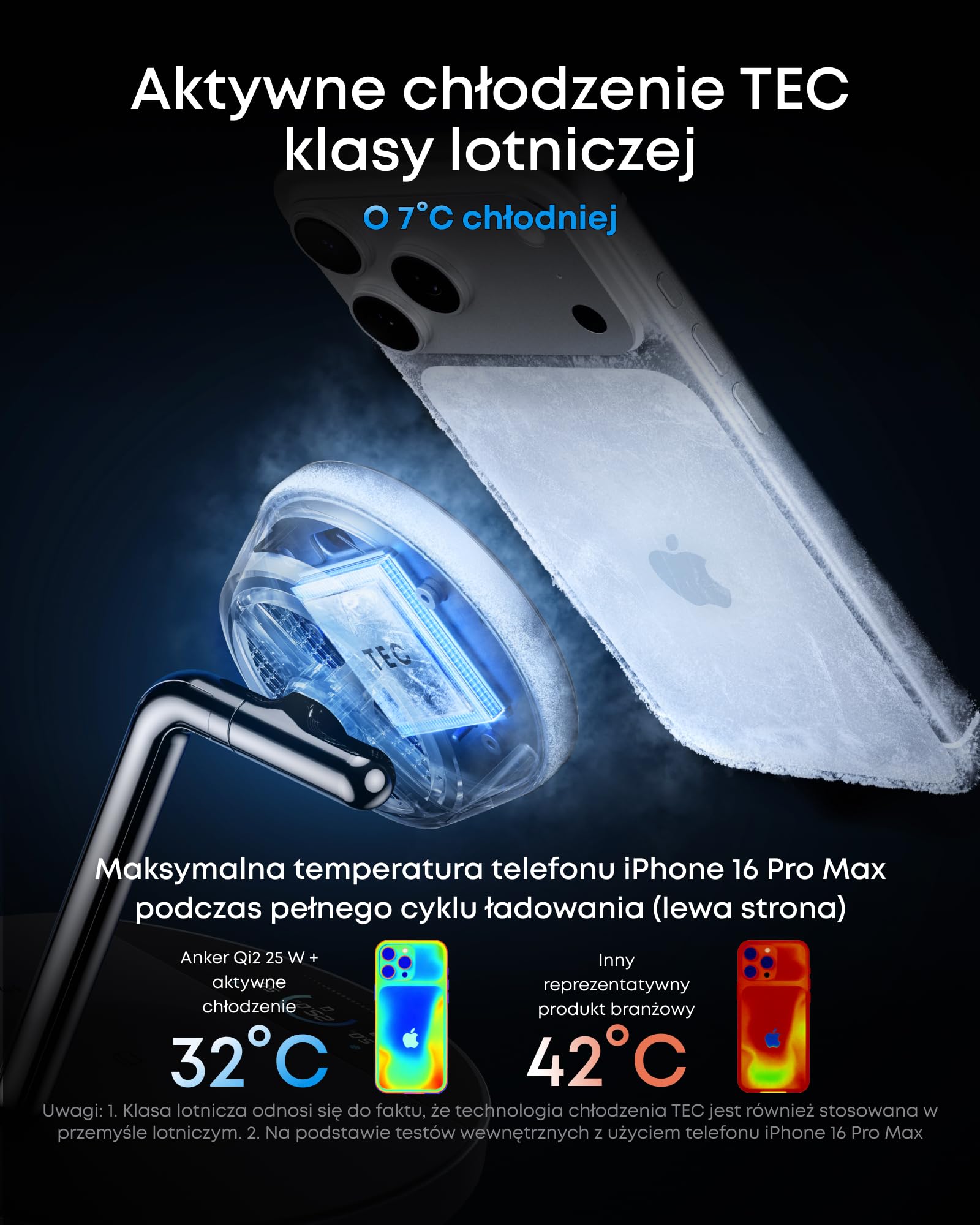 Anker Prime Ładowarka kompatybilna z MagSafe 3-w-1, certyfikowana stacja ładowania bezprzewodowego Qi2 25W z inteligentnym wyświetlaczem i aktywnym chłodzeniem TEC, dla iPhone 17, Apple Watch, AirPods