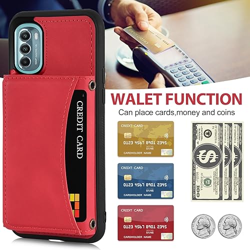 Miniatura 10 de Asuwish Funda de teléfono para Motorola Moto G Stylus 5G 2022 con protector de pantalla de vidrio templado y soporte de tarjeta de piel sintética,