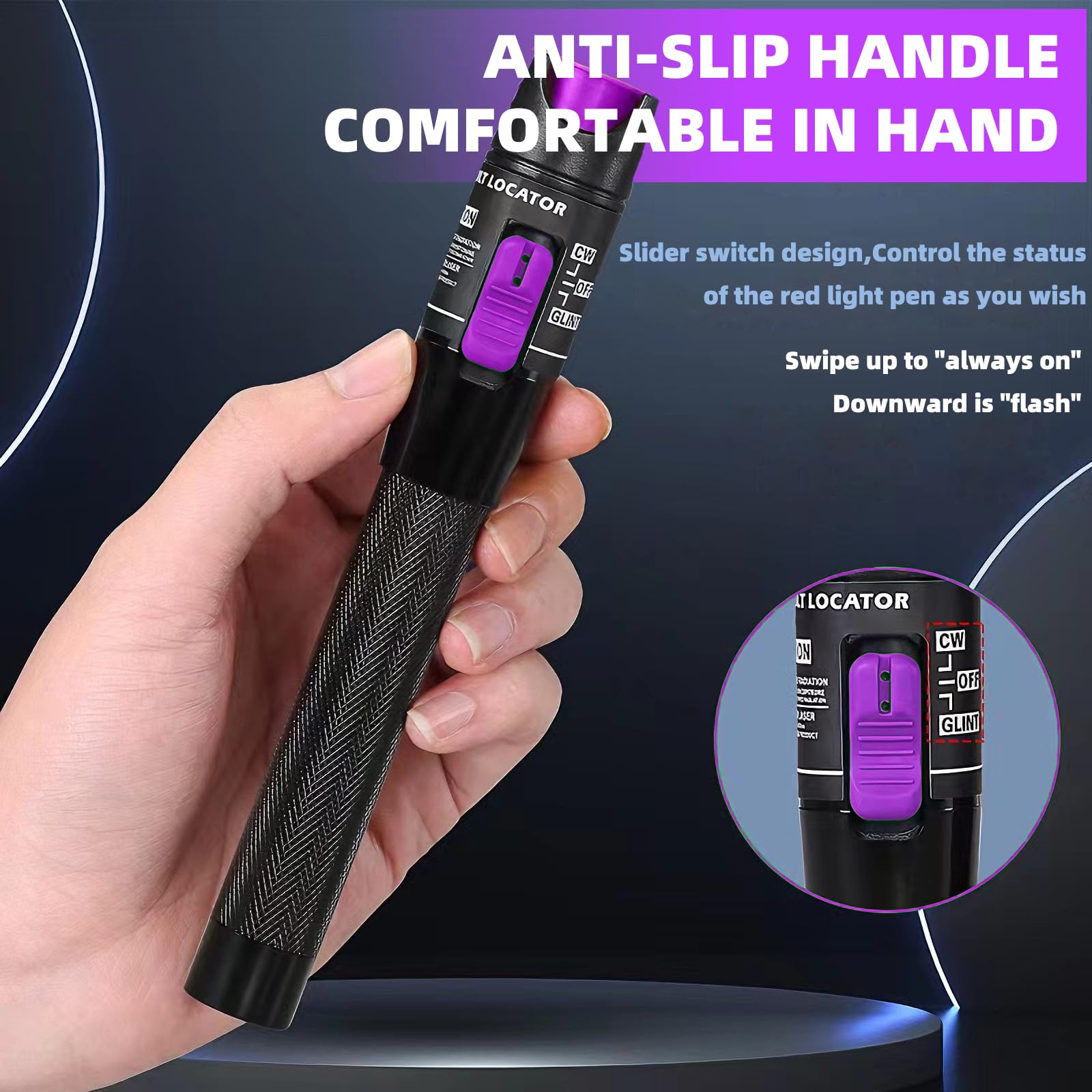 Localizzatore visivo guasti da 70 mW, kit VFL da 70 mW, Penna tester per cavi in fibra ottica con adattatori FC/LC monomodali da 9/125μm, portata VFL 70Km, supporto interfaccia SC/FC/ST/LC da 2,5 mm