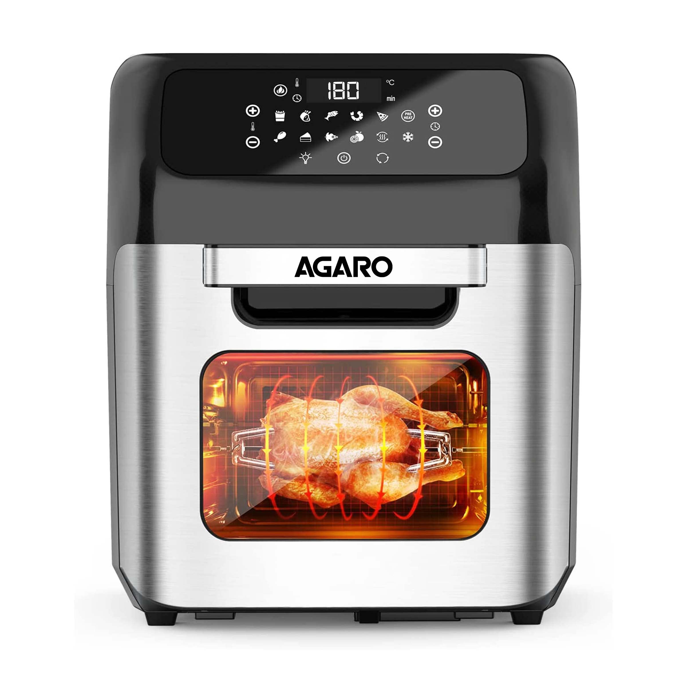 Buy AGARO Regency Air Fryer, 12L, Family Rotisserie Oven, 1800W