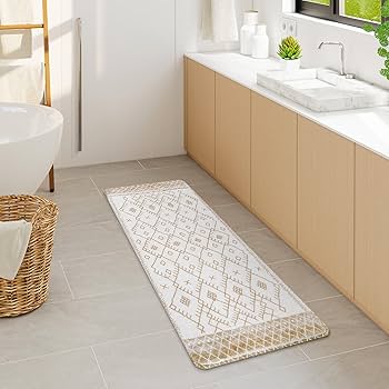 Amazon.com: Uphome Bathroom Rug Runner, Moroccan Geometric
