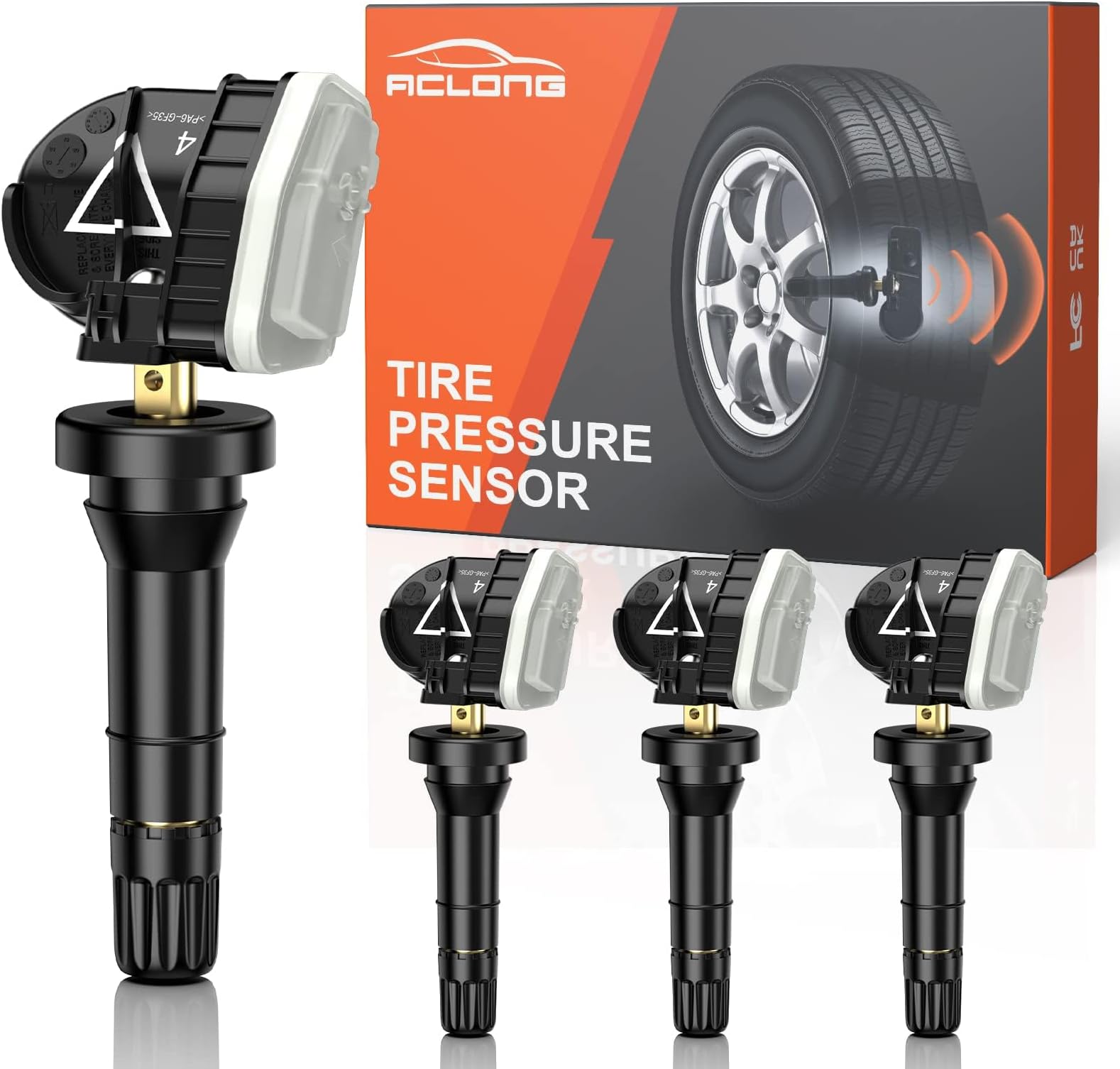 GEARMEISTER Tpms Sensor, 433MHZ Tire Pressure Sensor for Chevrolet/Buick/Cadillac/GMC Acadia Sierra 2016-2022, Pre-Programmed TPMS Sensors 13598773 13589601 13506028 13594222 4 PCS